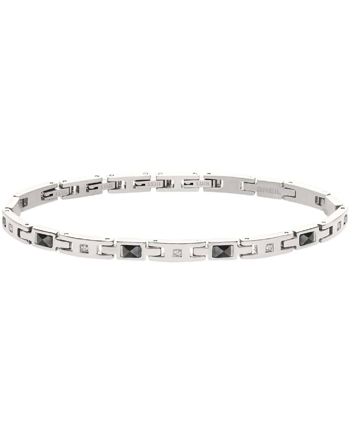 Βραχιόλι BREIL Ceramic Brick από ανοξείδωτο ατσάλι με ζιργκόν