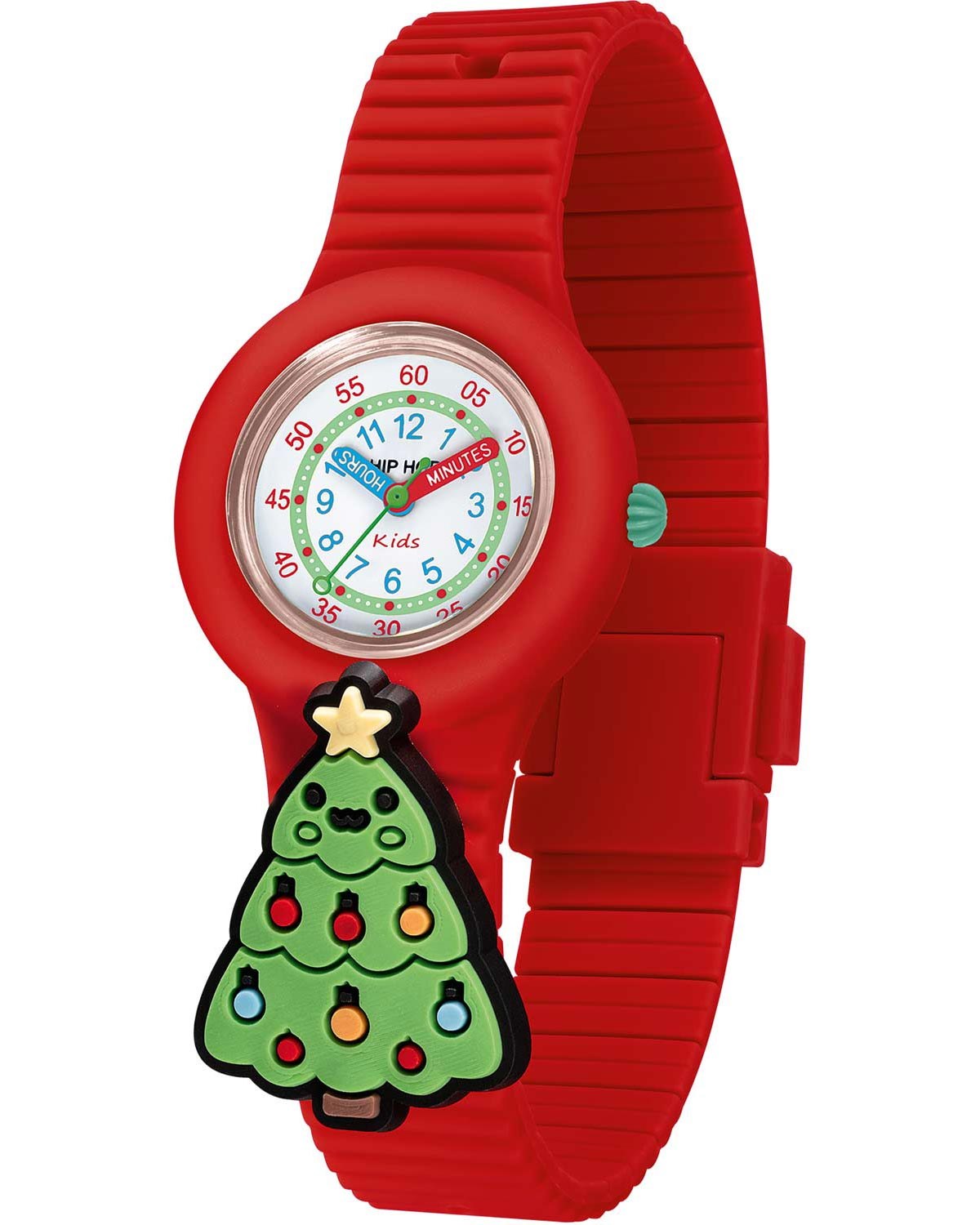 Παιδικό ρολόι HIP HOP PinTastic! Christmas Time Red Silicone Strap