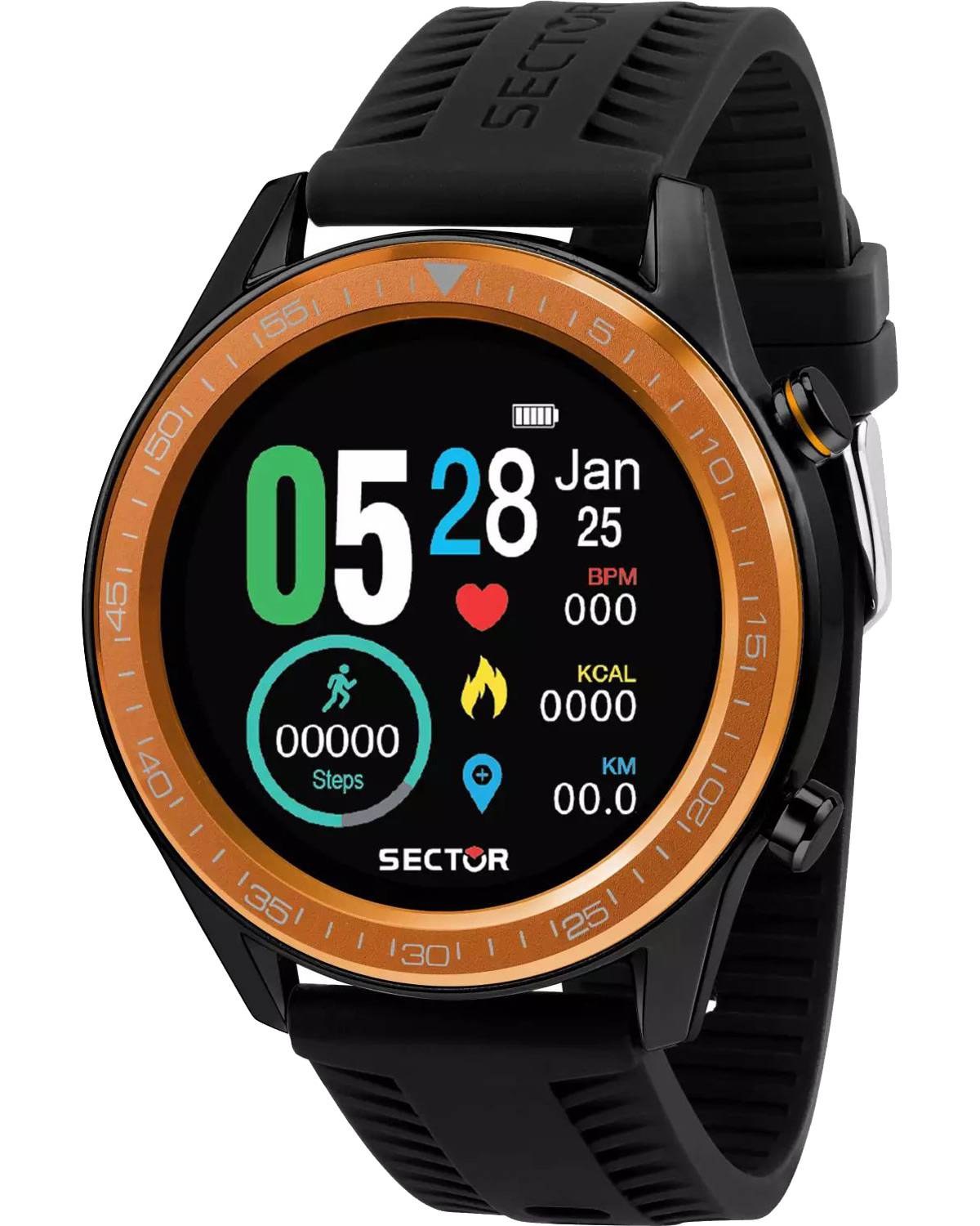 Ρολόι SECTOR S-02 Smartwatch Black Silicone Strap