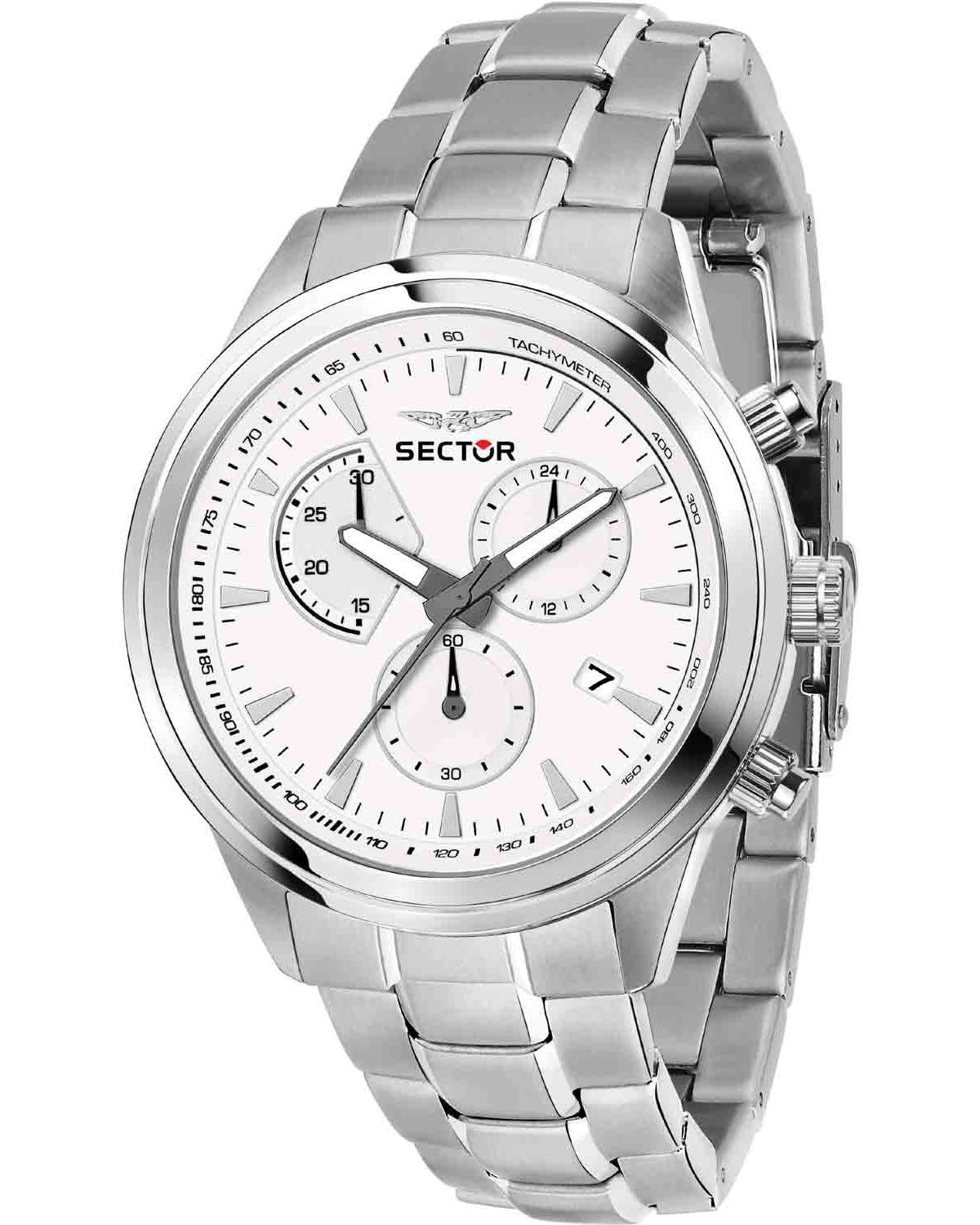 Ρολόι SECTOR 670 Chronograph Silver Stainless Steel Bracelet