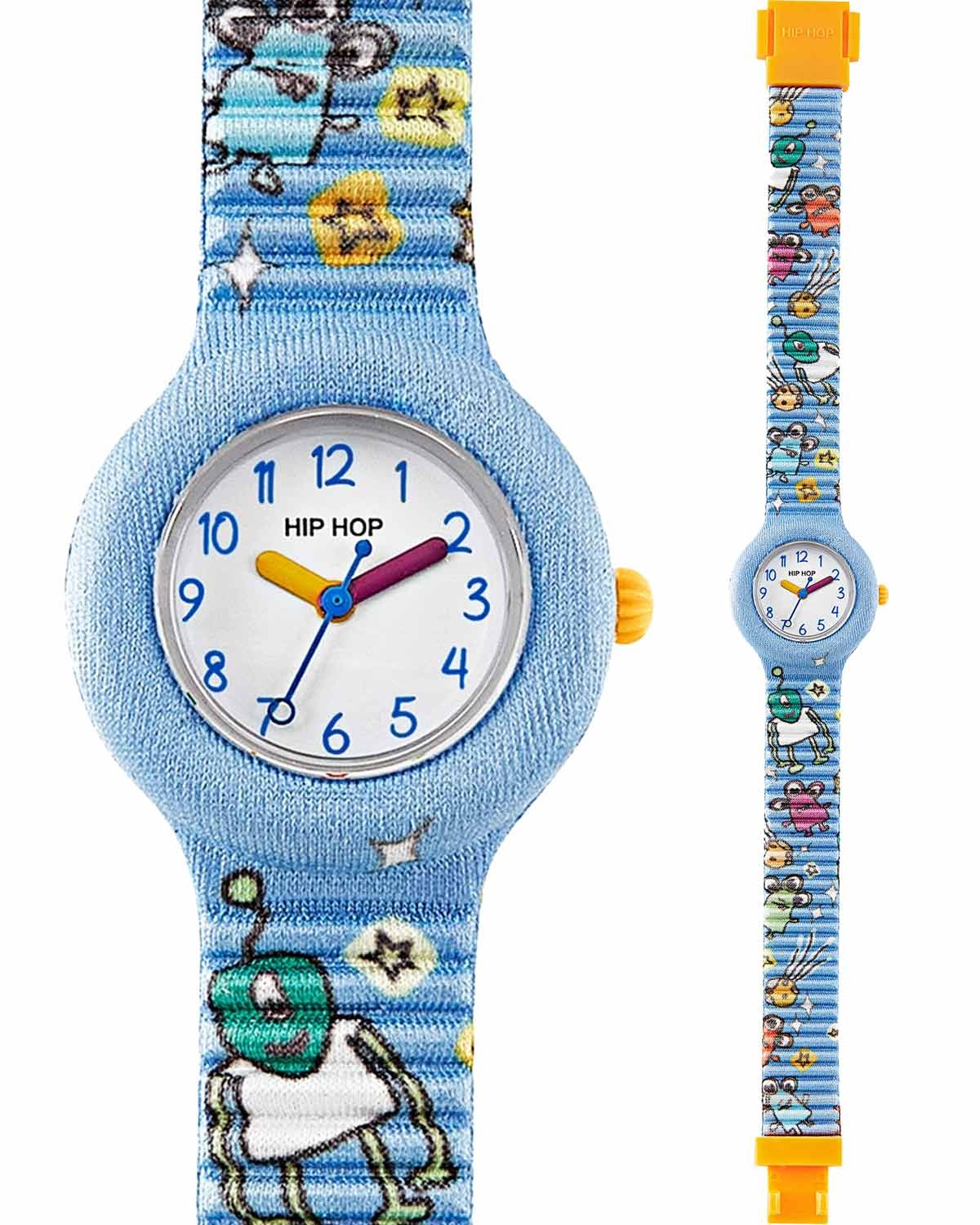 Παιδικό ρολόι HIP HOP Kids Fun Aliens White Combined Materials Strap