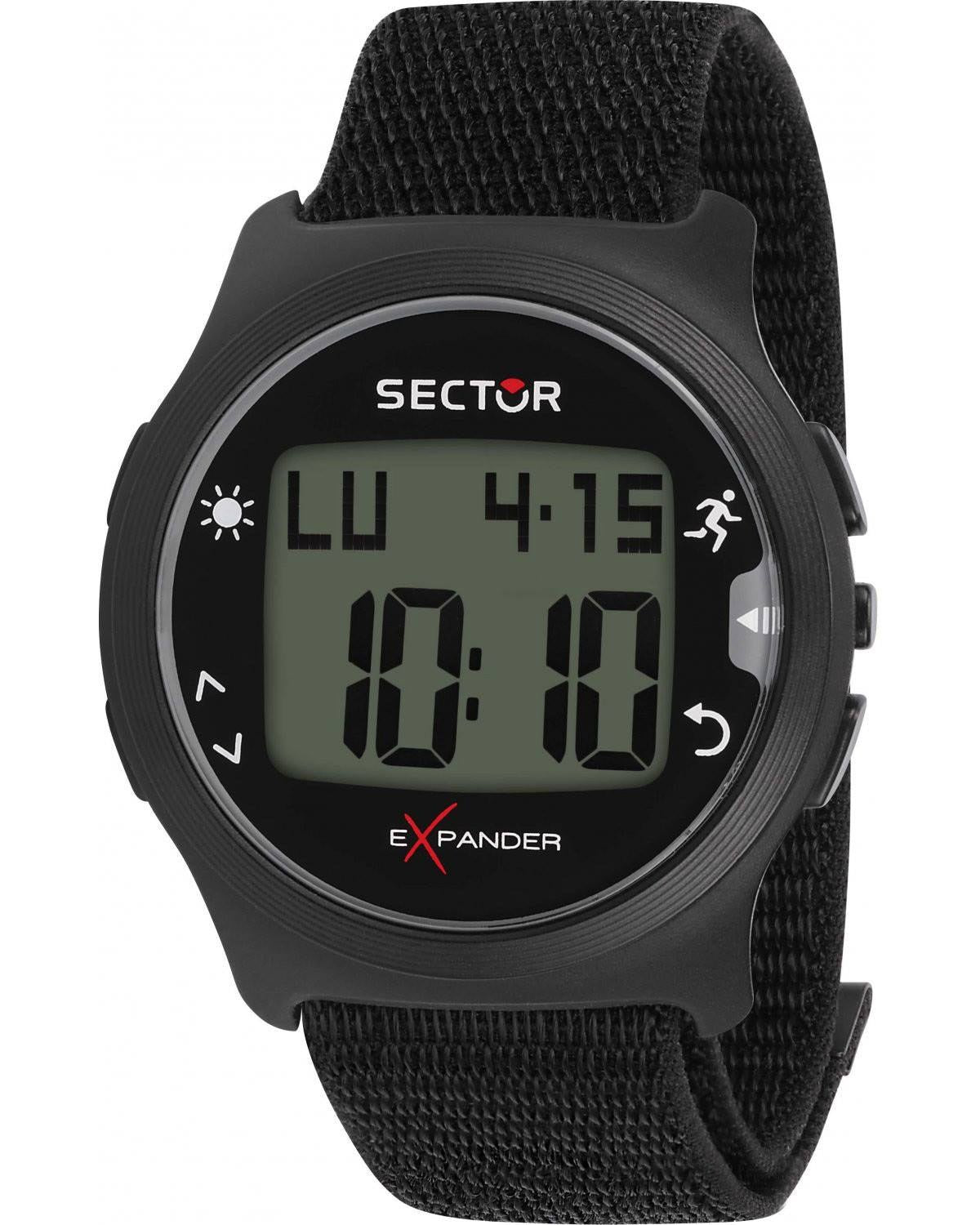 Ρολόι SECTOR EXPANDER-21K Dual Time Chronograph Black Fabric Strap