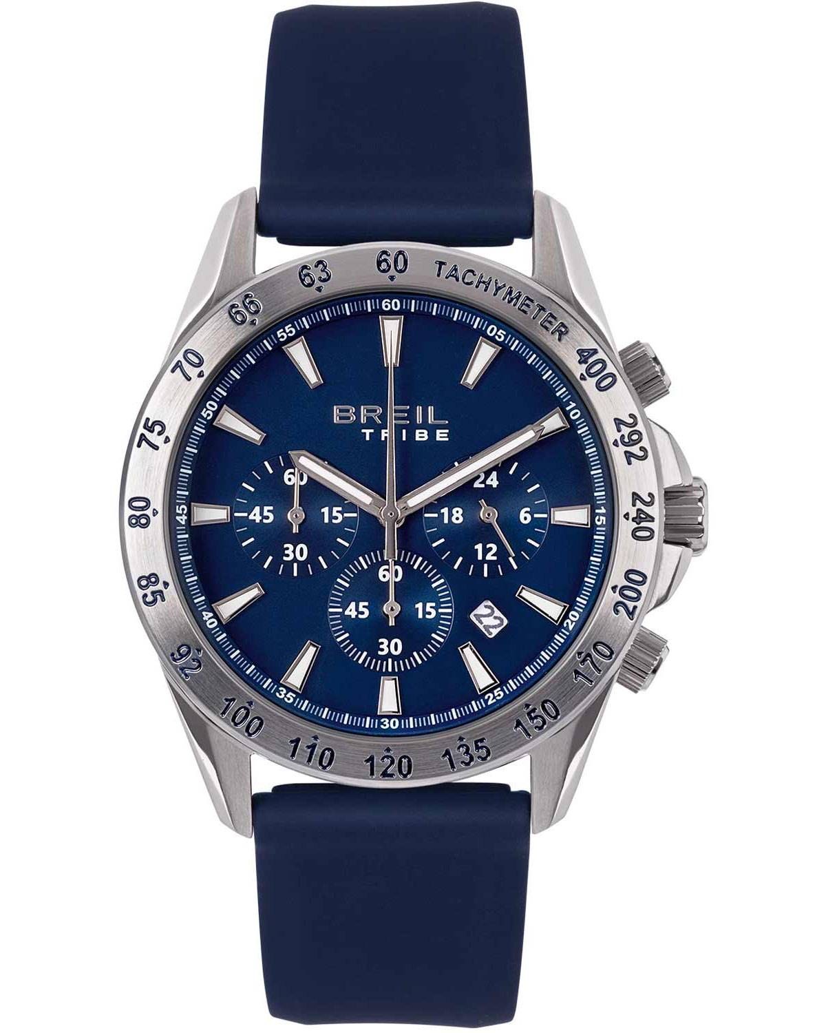Ρολόι BREIL Tribe Sideline Chronograph Blue Silicone Strap