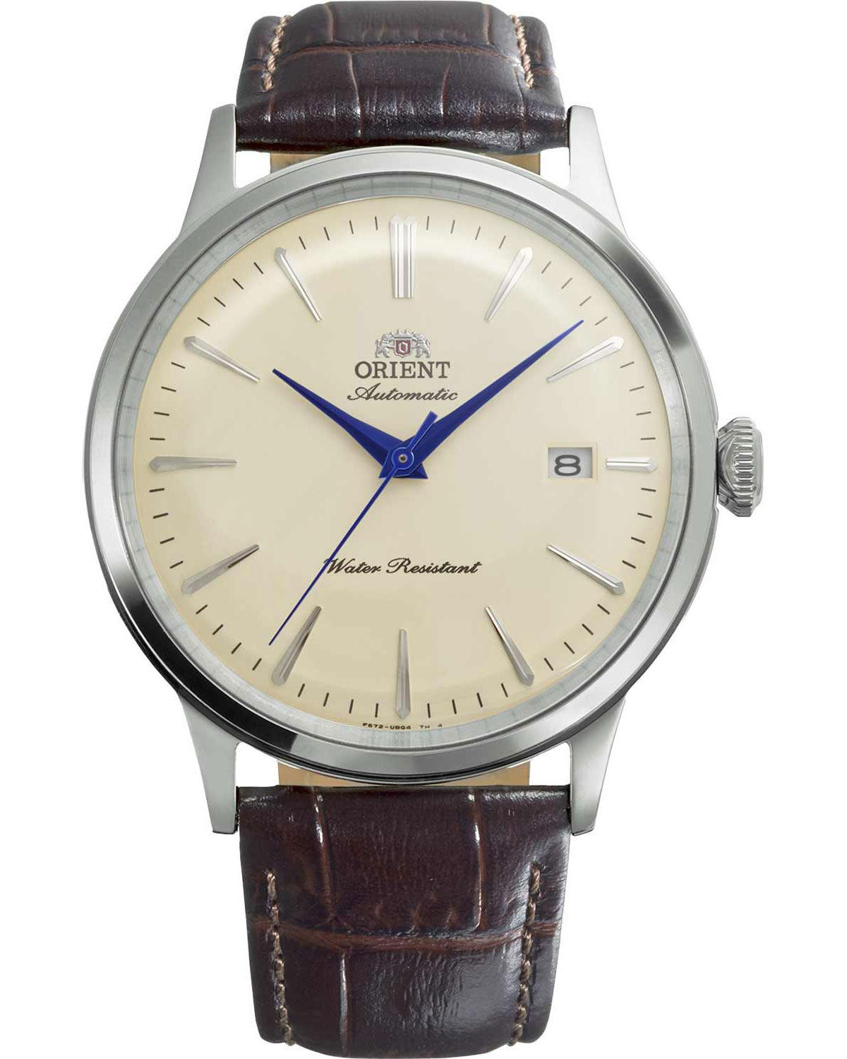 Ανδρικό ρολόι ORIENT Classic Bambino αυτόματο με καφέ δερμάτινο λουράκι