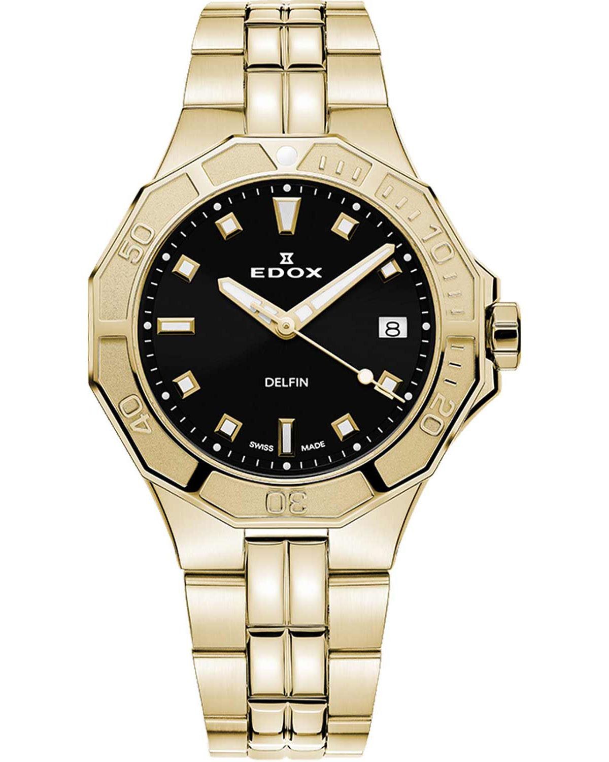 Ρολόι EDOX Delfin Gold Stainless Steel Bracelet