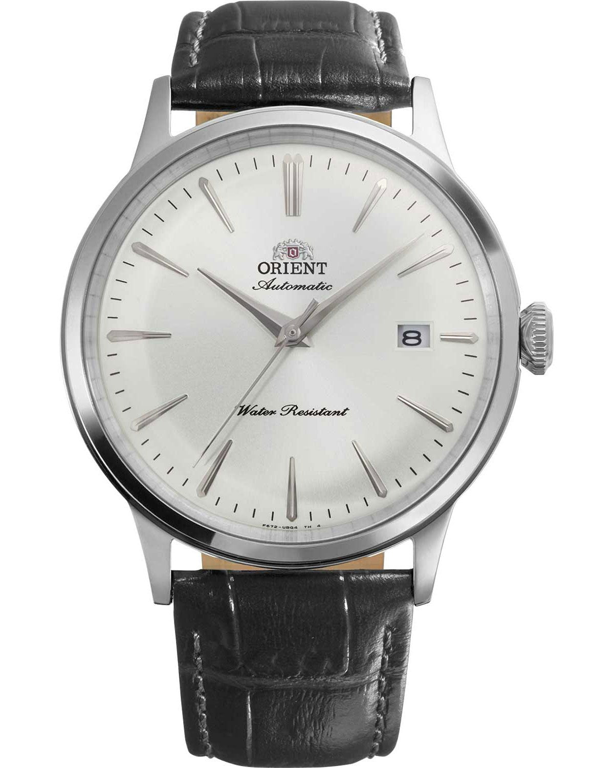 Ανδρικό ρολόι ORIENT Classic Bambino αυτόματο με μαύρο δερμάτινο λουράκι