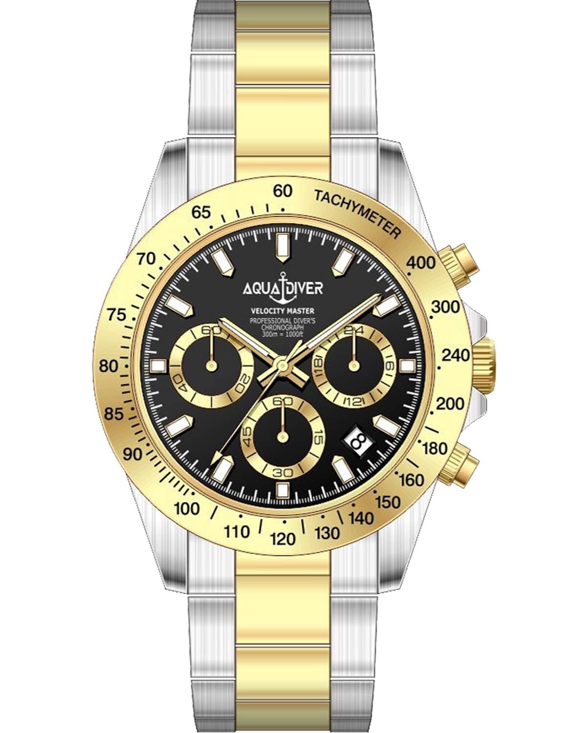 Ρολόι AQUADIVER Velocity Master Chronograph Two Tone Stainless Steel Bracelet