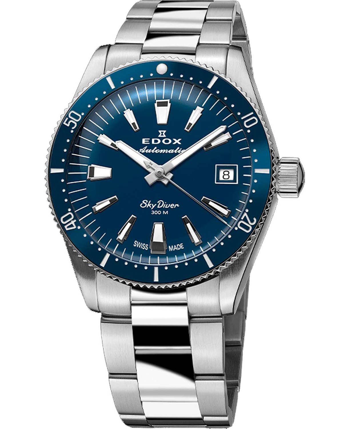 Ρολόι EDOX Skydiver Automatic Silver Stainless Steel Bracelet
