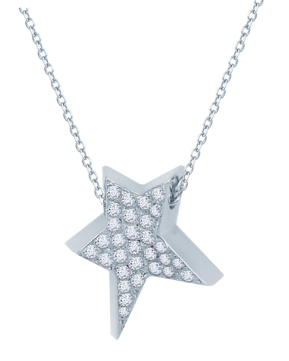 Κολιέ Light Your Way της SOLEDOR από λευκόχρυσο 14K με ζιργκόν