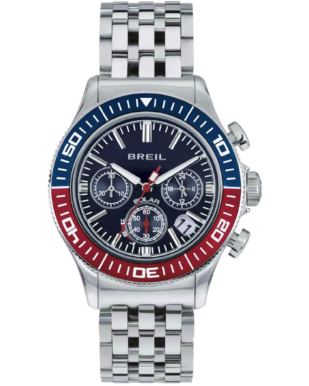 Ρολόι BREIL Manta 1970 Solar Chronograph Silver Stainless Steel Bracelet