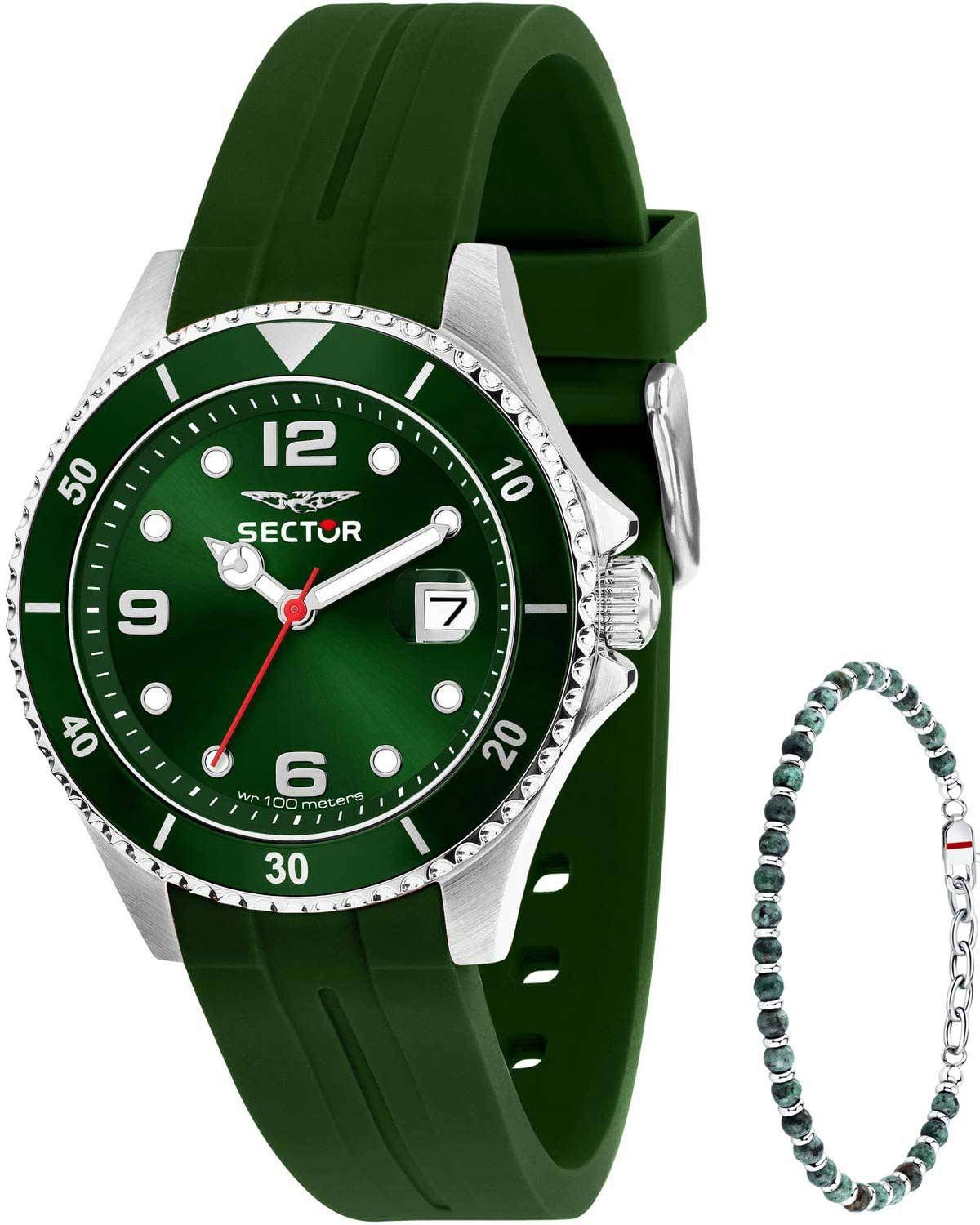 Ρολόι SECTOR 230 Green Plastic Strap Gift Set
