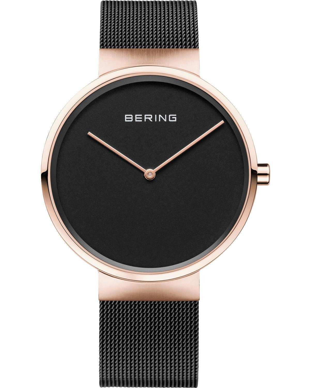Ρολόι BERING Classic με μαύρο μπρασελέ από ανοξείδωτο ατσάλι