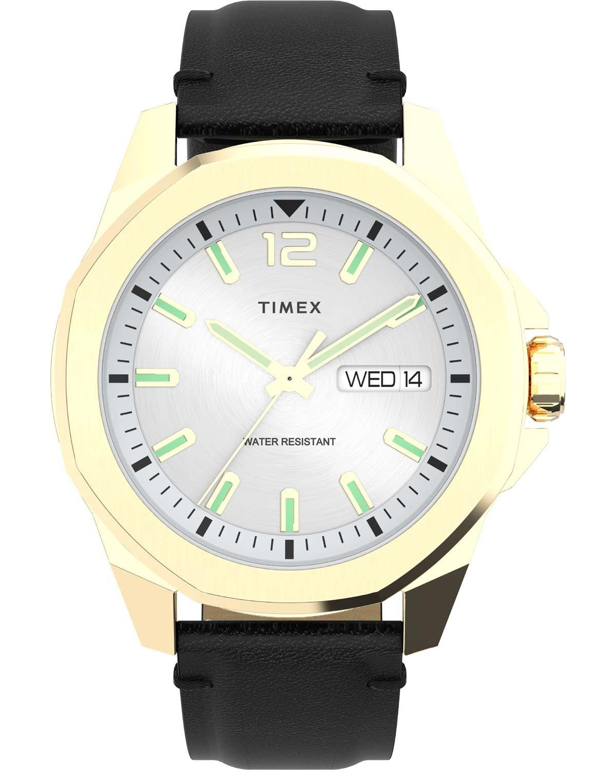 Ρολόι TIMEX Trend Essex Black Leather Strap