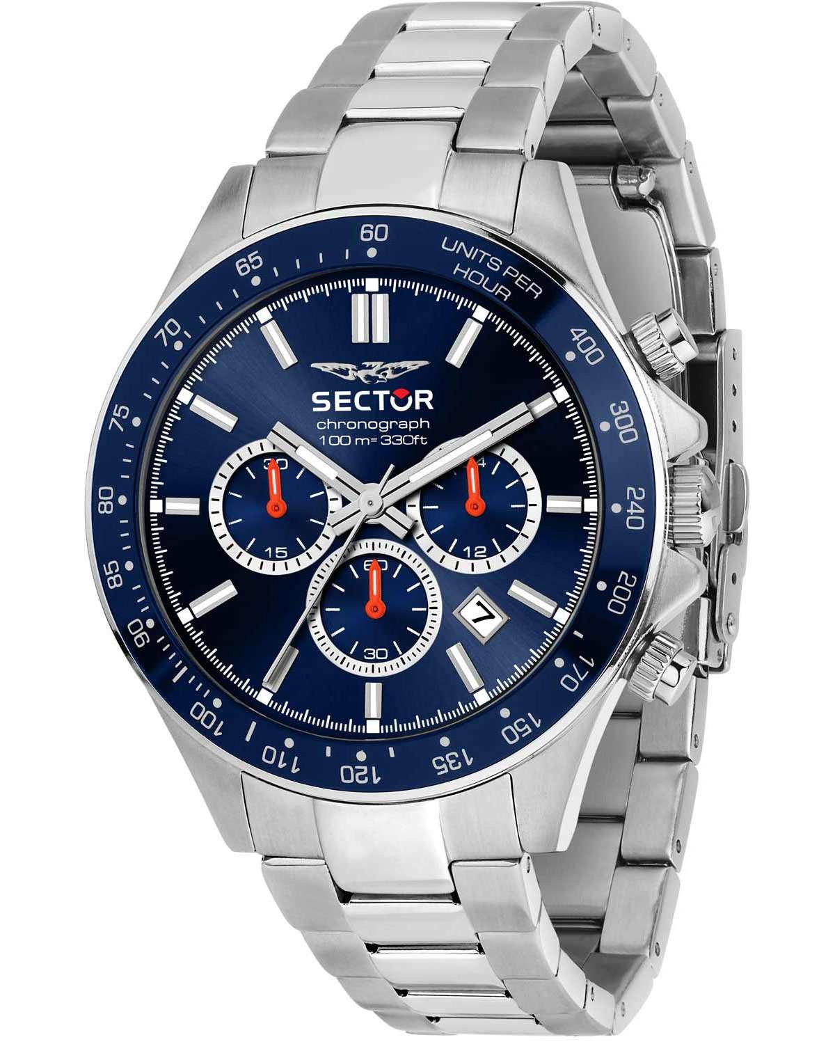 Ρολόι SECTOR 230 Chronograph Silver Stainless Steel Bracelet