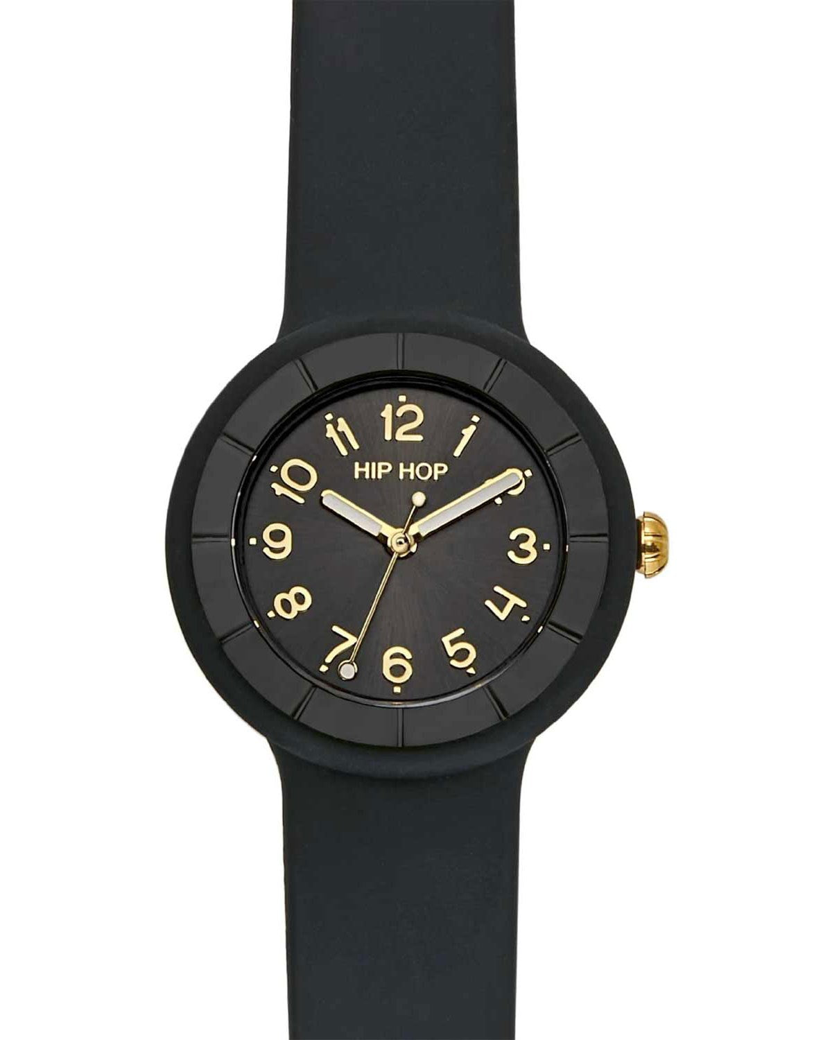 Ρολόι HIP HOP Hero.DOT Golden Night Black Silicone Strap