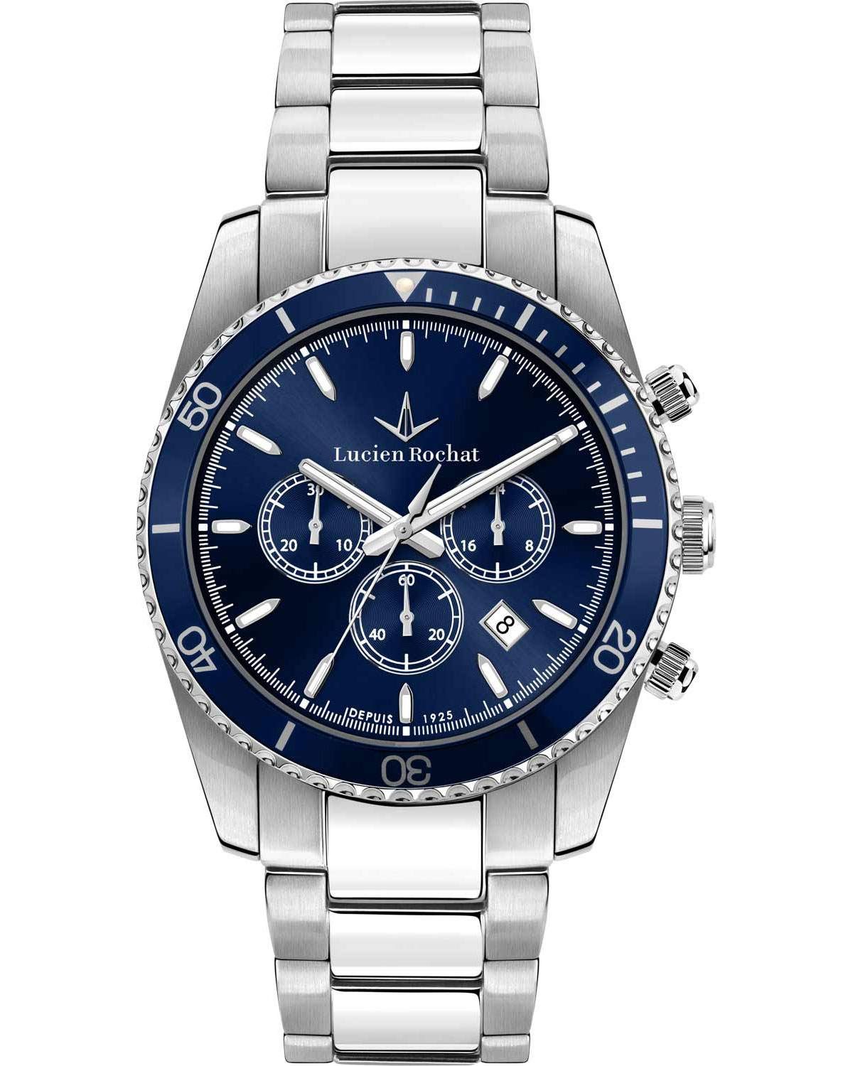 Ρολόι LUCIEN ROCHAT Leman Chronograph Silver Stainless Steel Bracelet
