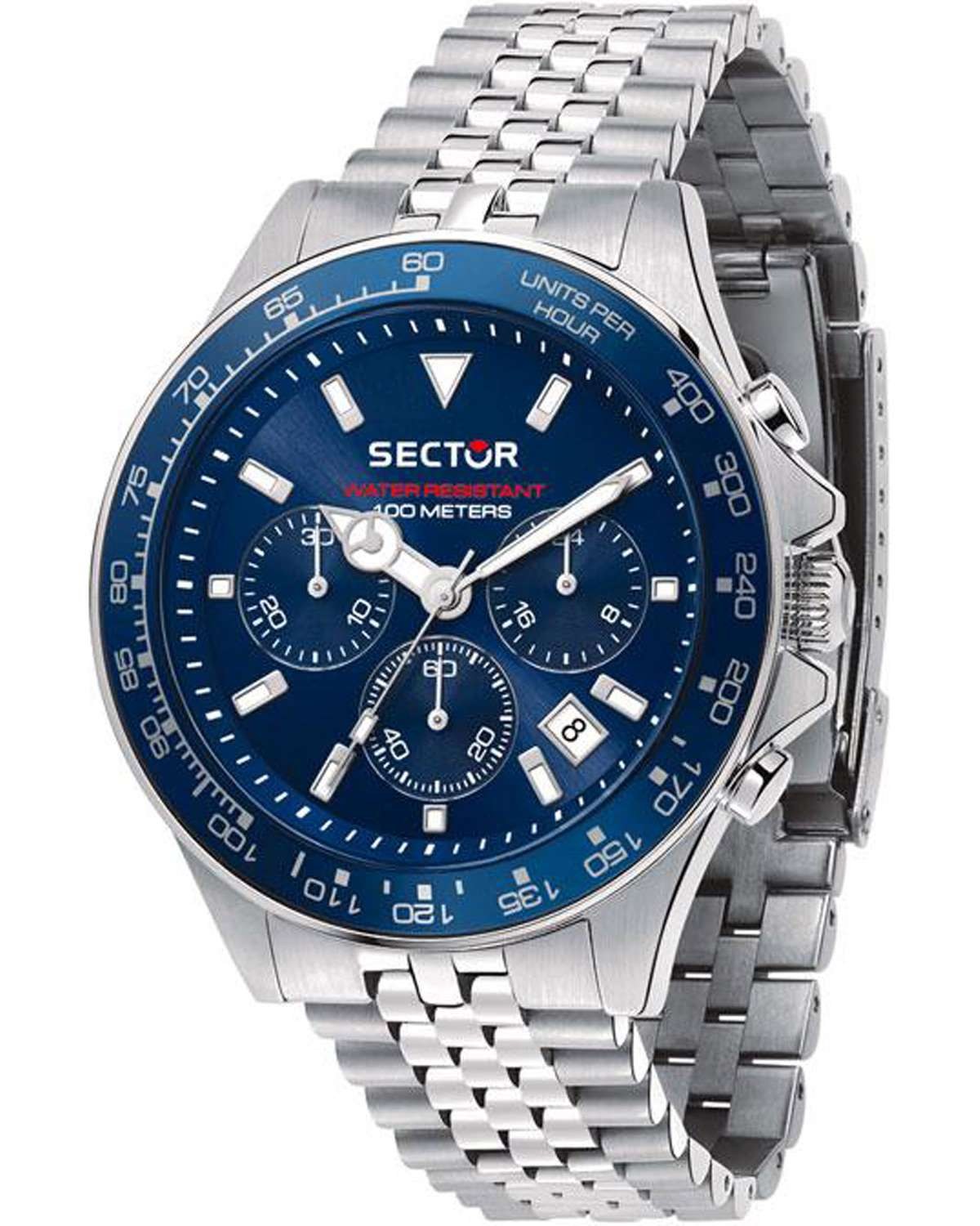 Ρολόι SECTOR 230 Chronograph Silver Stainless Steel Bracelet
