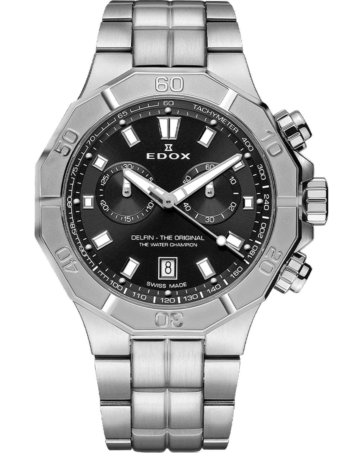 Ρολόι EDOX Delfin The Original Chronograph Silver Stainless Steel Bracelet