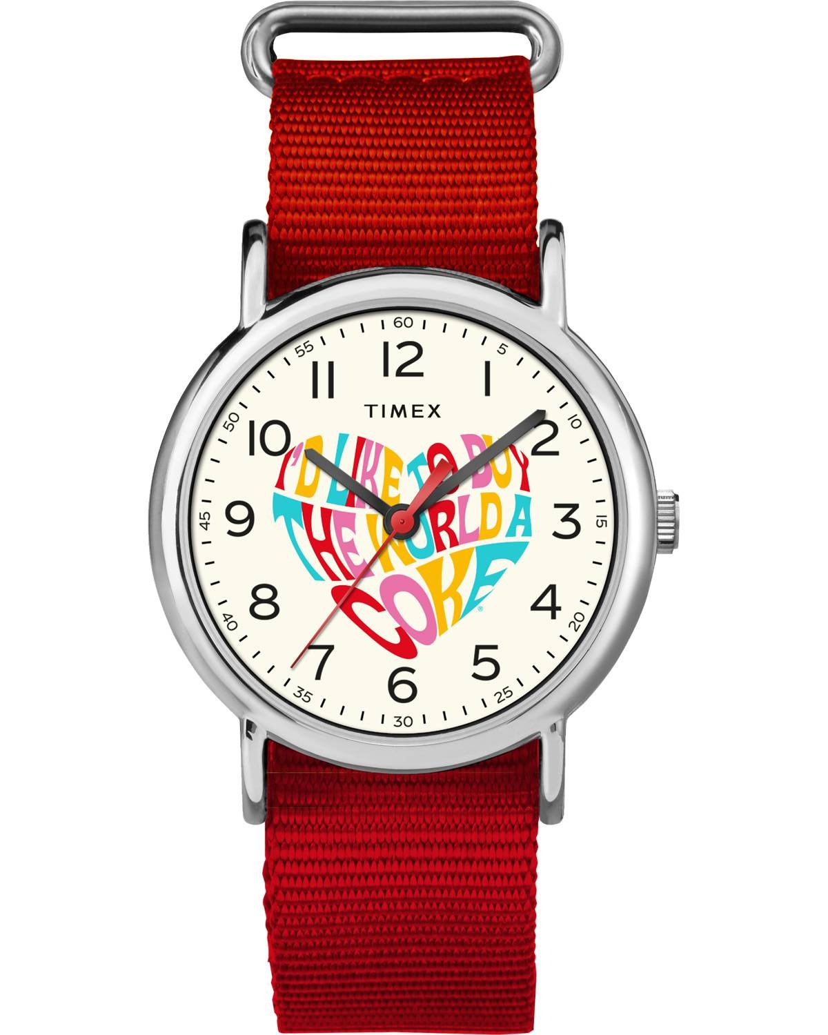 Ρολόι TIMEX Weekender Coca-Cola 1971 Red Fabric Strap