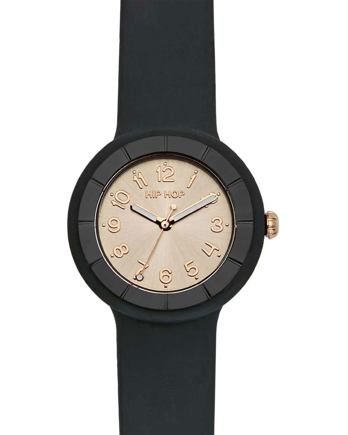 Ρολόι HIP HOP Hero.DOT Rose Night Black Silicone Strap