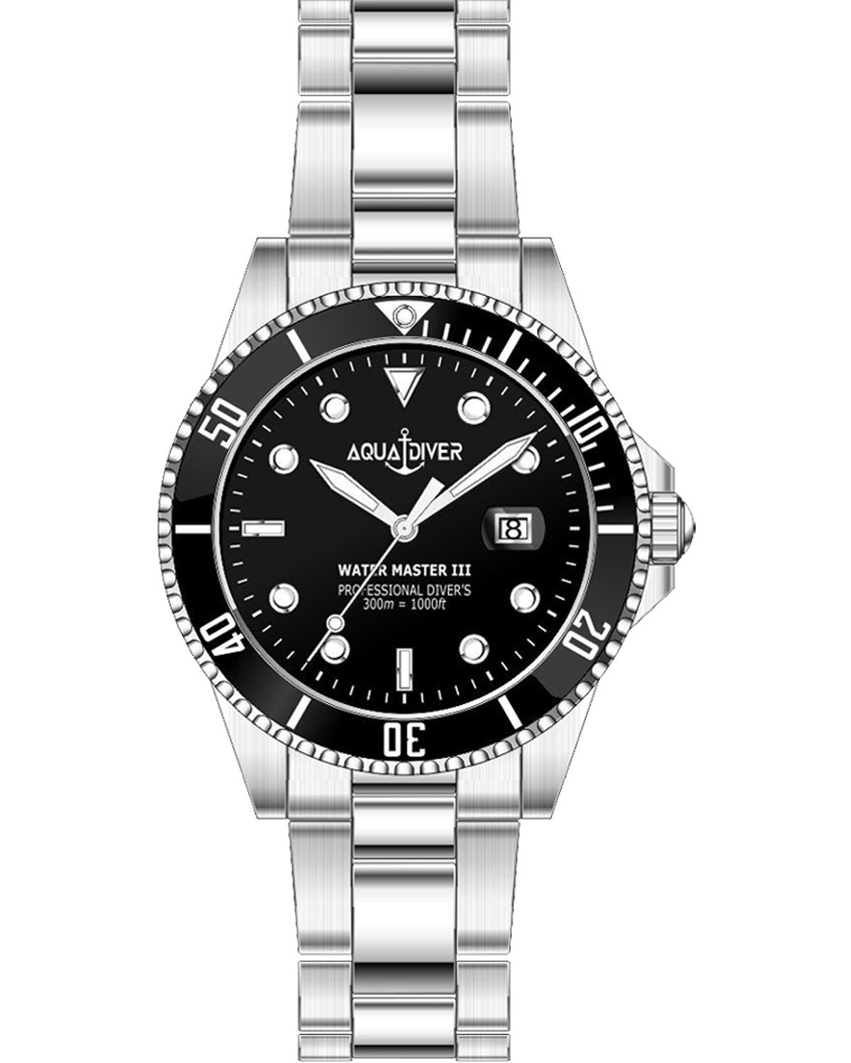 Ρολόι AQUADIVER Water Master III Silver Stainless Steel Bracelet