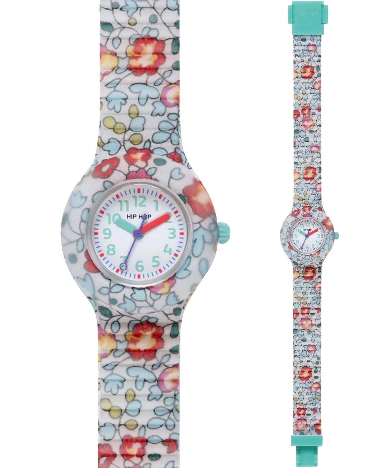 Παιδικό ρολόι HIP HOP Flower Power Green Multicolor Combined Materials Strap