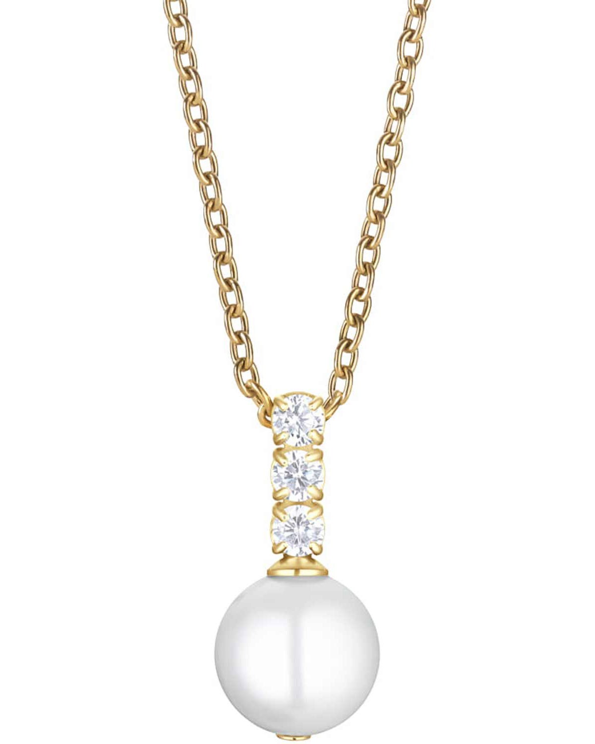 Κολιέ BERING Arctic Pearls Gold από ανοξείδωτο ατσάλι