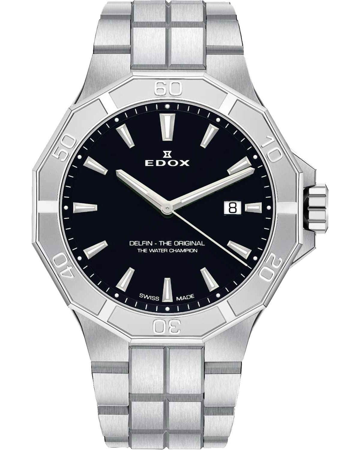 Ρολόι EDOX Delfin The Original Silver Stainless Steel Bracelet