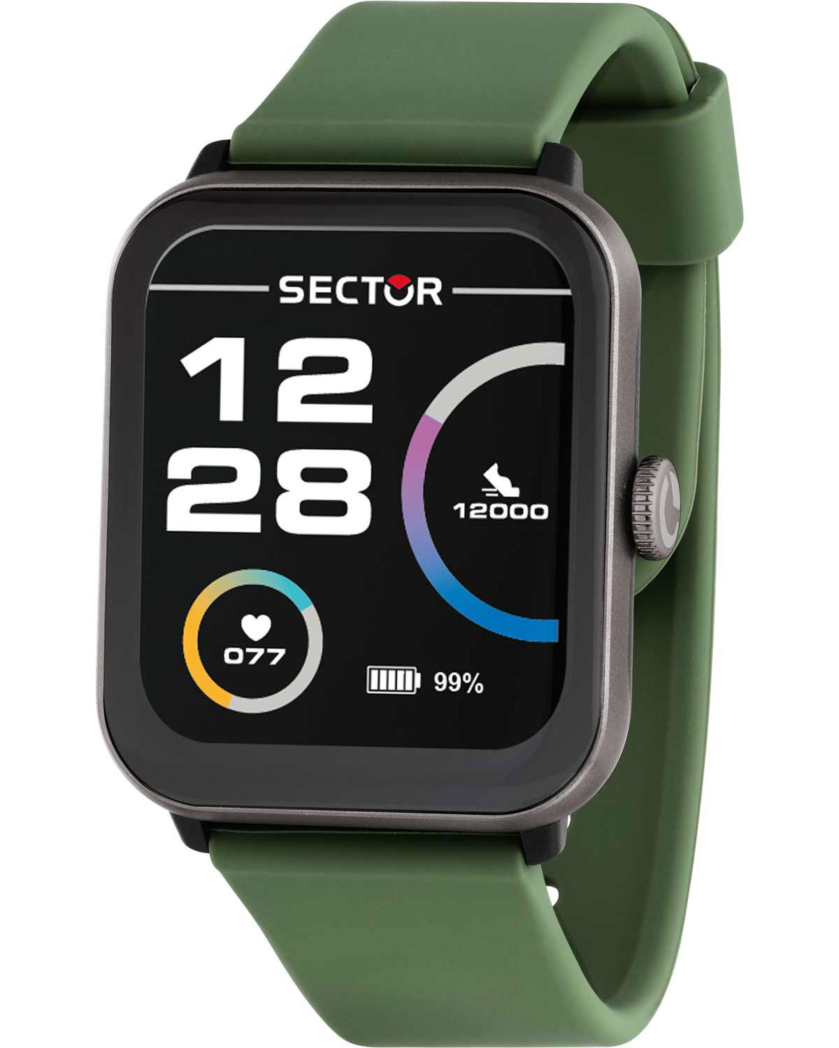 Ρολόι SECTOR S-08 Smartwatch Green Silicone Strap
