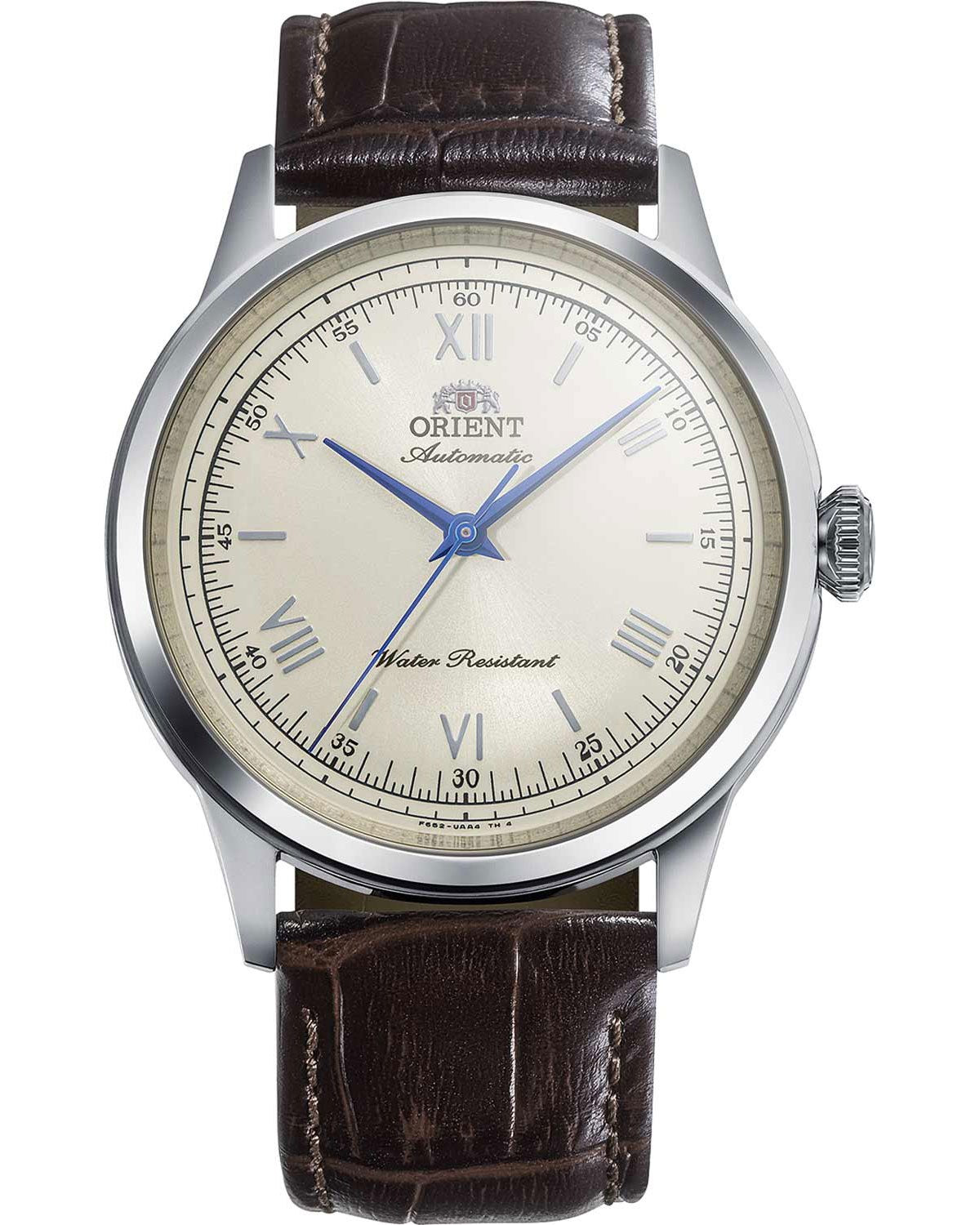 Ανδρικό ρολόι ORIENT Classic Bambino αυτόματο με καφέ δερμάτινο λουράκι