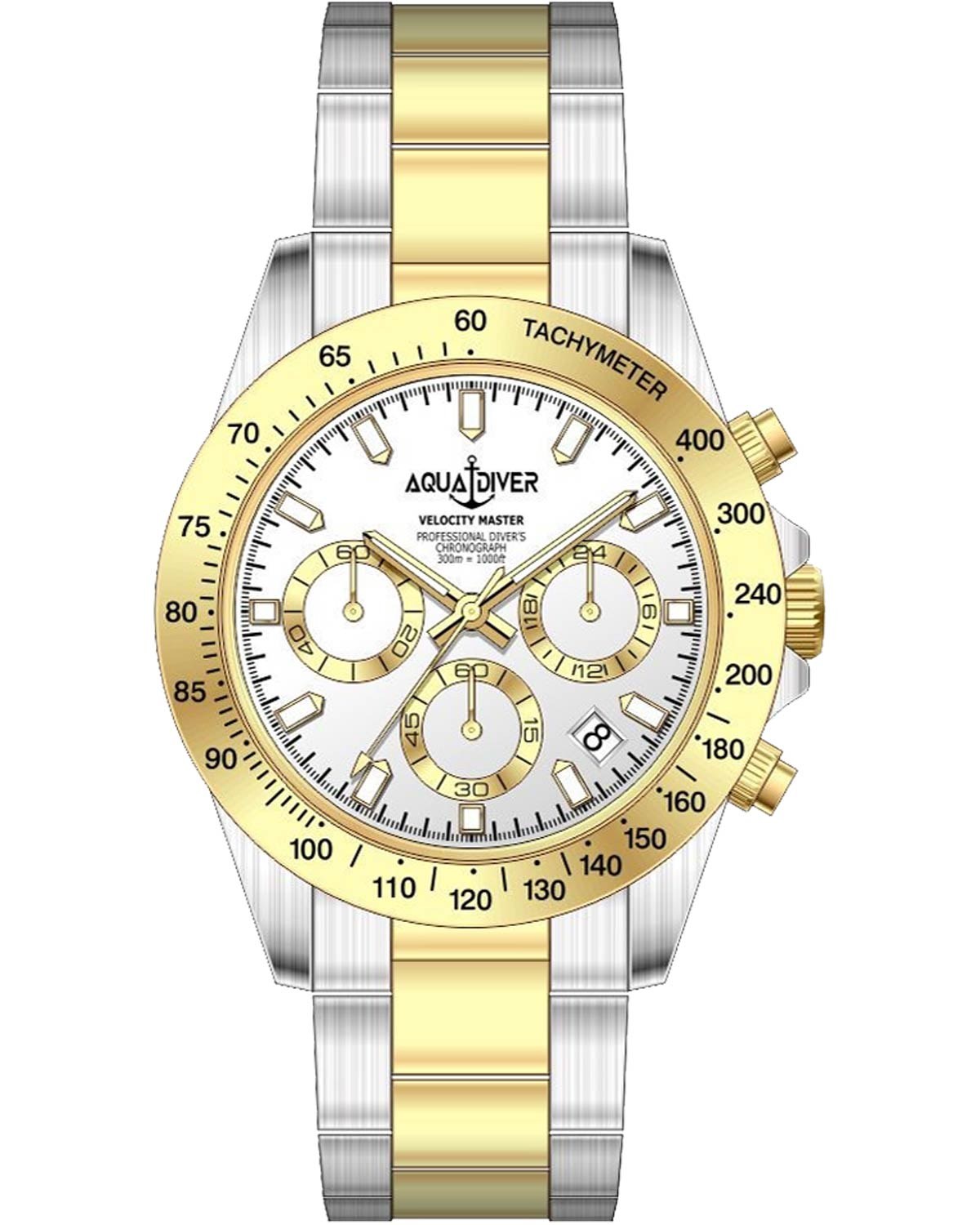 Ρολόι AQUADIVER Velocity Master Chronograph Two Tone Stainless Steel Bracelet