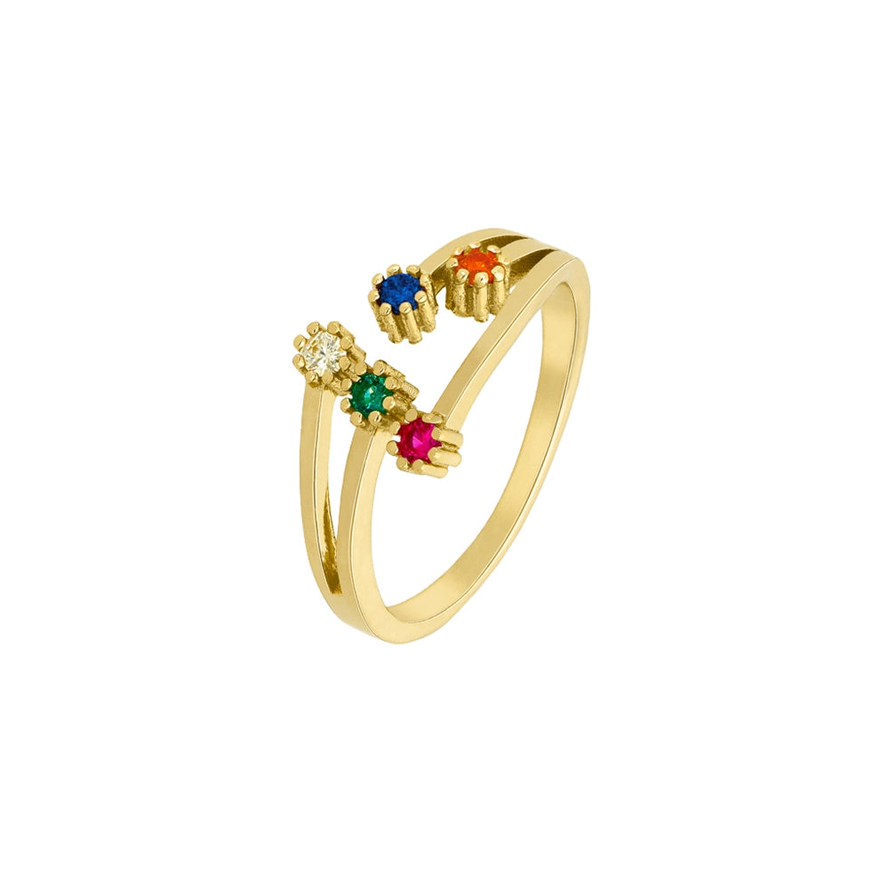 Ασημένιο δαχτυλίδι Marea Gold D02006-AN