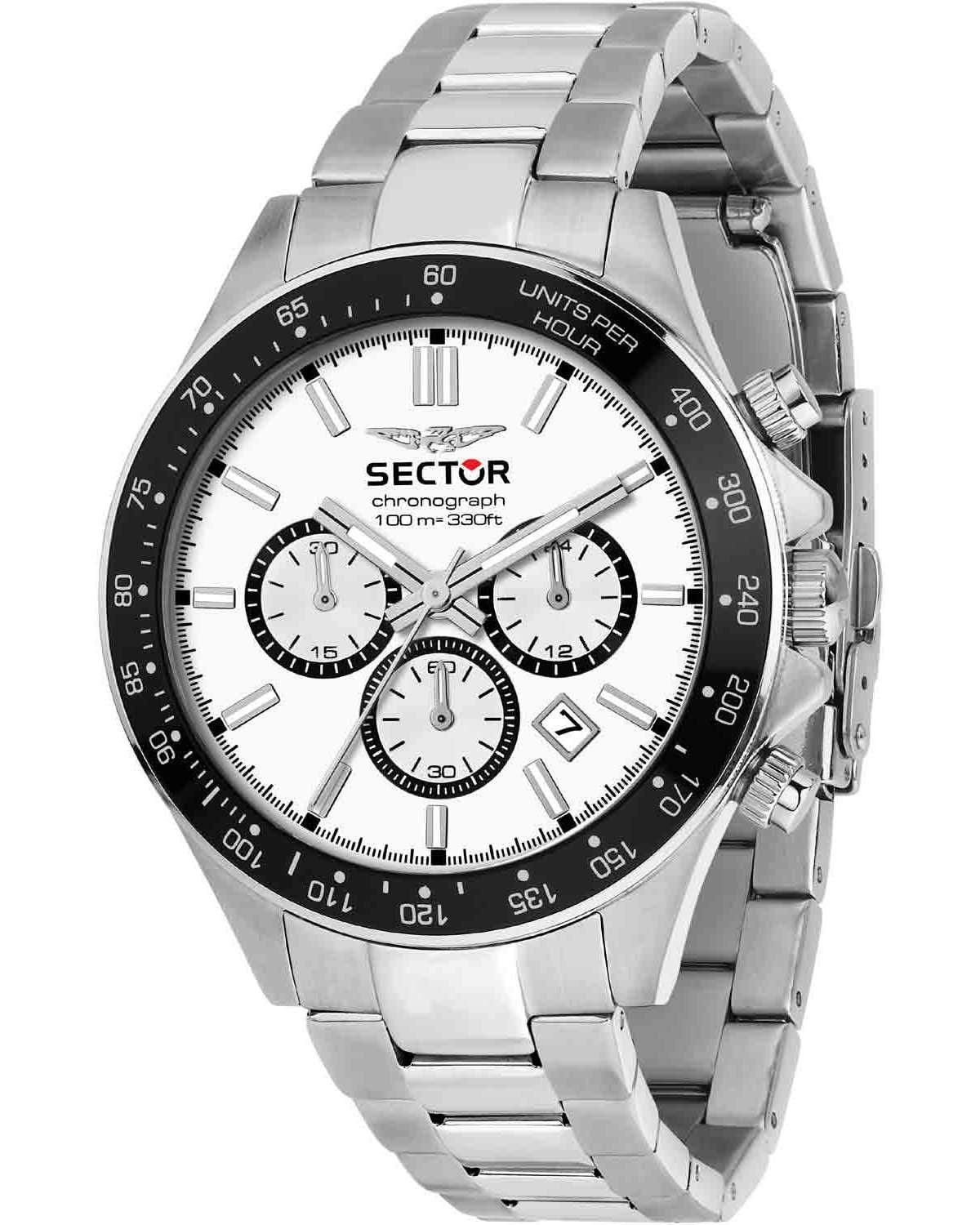 Ρολόι SECTOR 230 Chronograph Silver Stainless Steel Bracelet