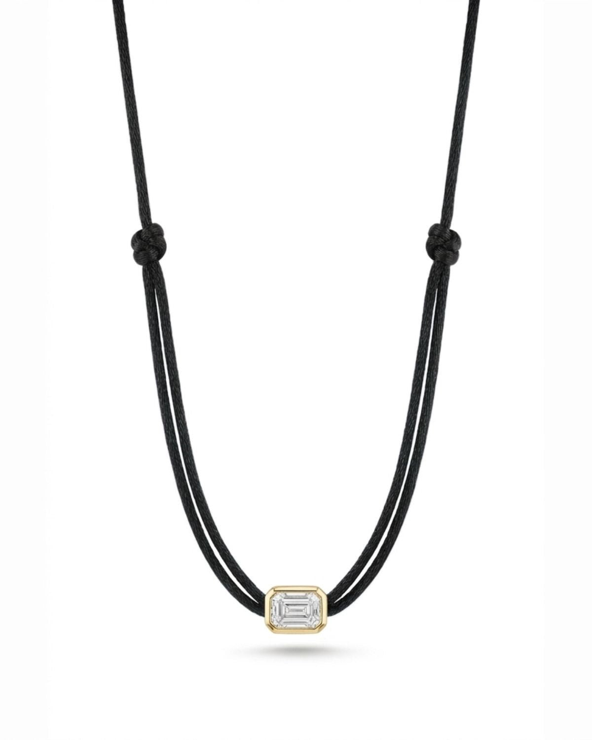 Κολιέ μαύρο με διαμάντι Lab grown 0.50ct της LOVELAB