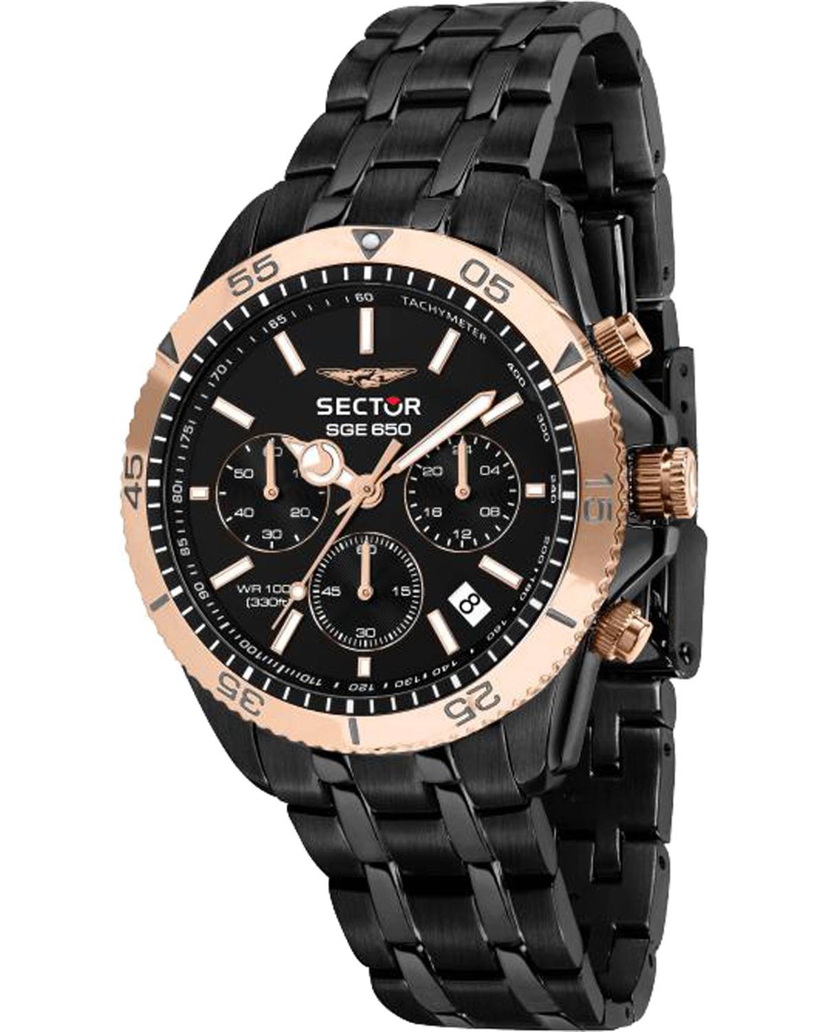 Ρολόι SECTOR 650 Chronograph Black Metallic Bracelet