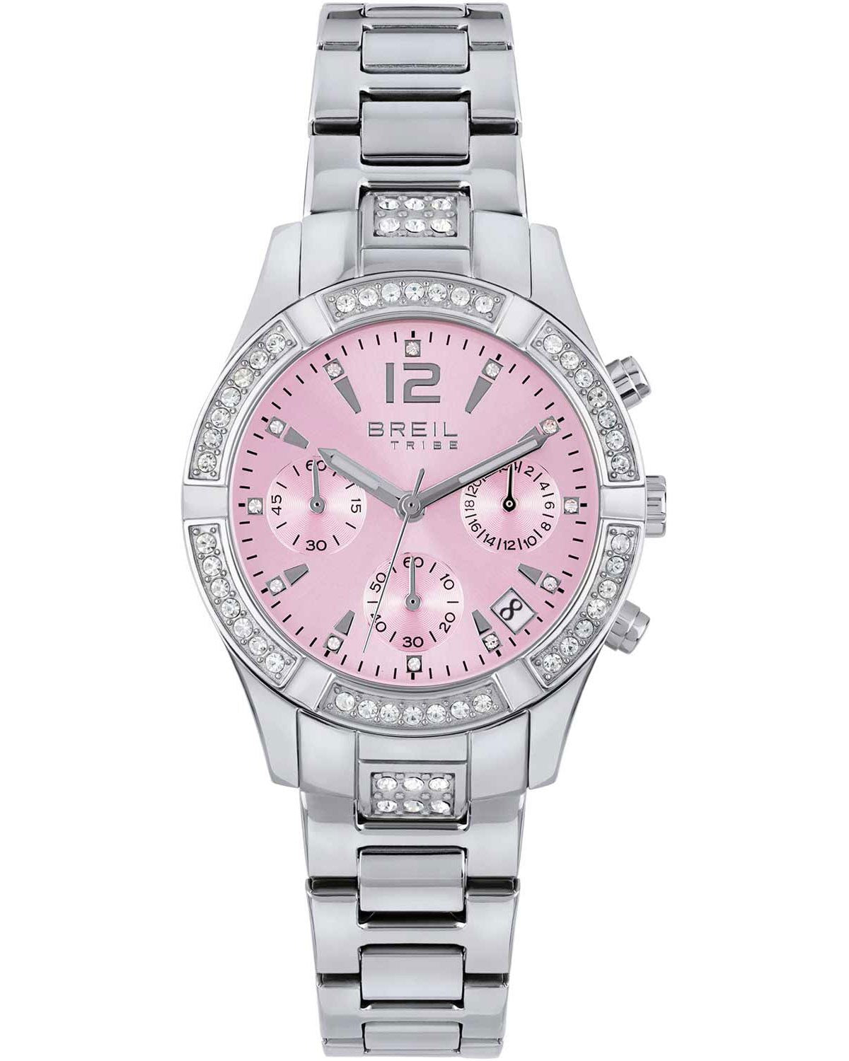 Ρολόι BREIL Tribe C'Est Chic Crystals Chrono Silver Stainless Steel Bracelet