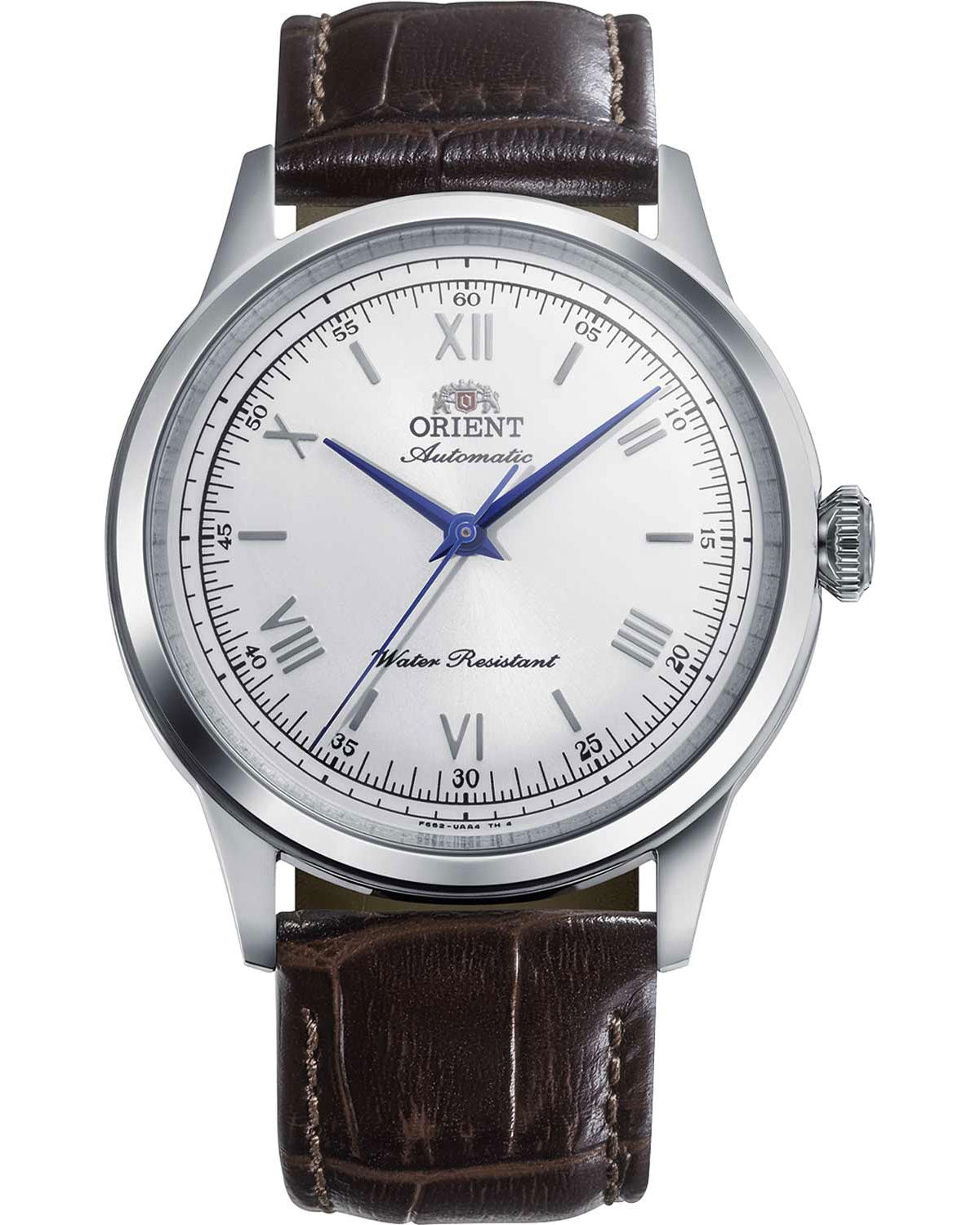 Ανδρικό ρολόι ORIENT Classic Bambino αυτόματο με καφέ δερμάτινο λουράκι