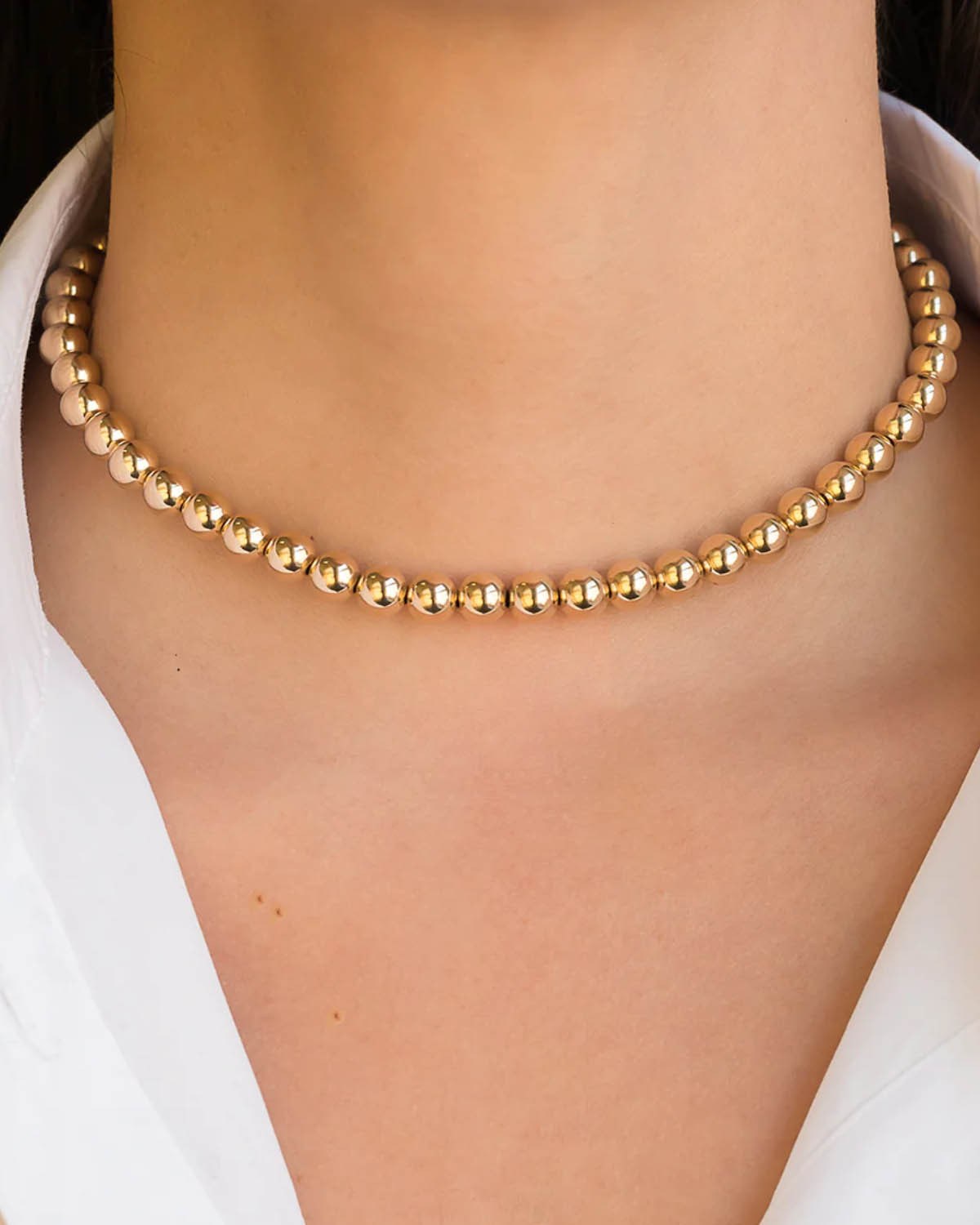 Κολιέ KIKI Beads Collection από επιχρυσωμένο ασήμι 925