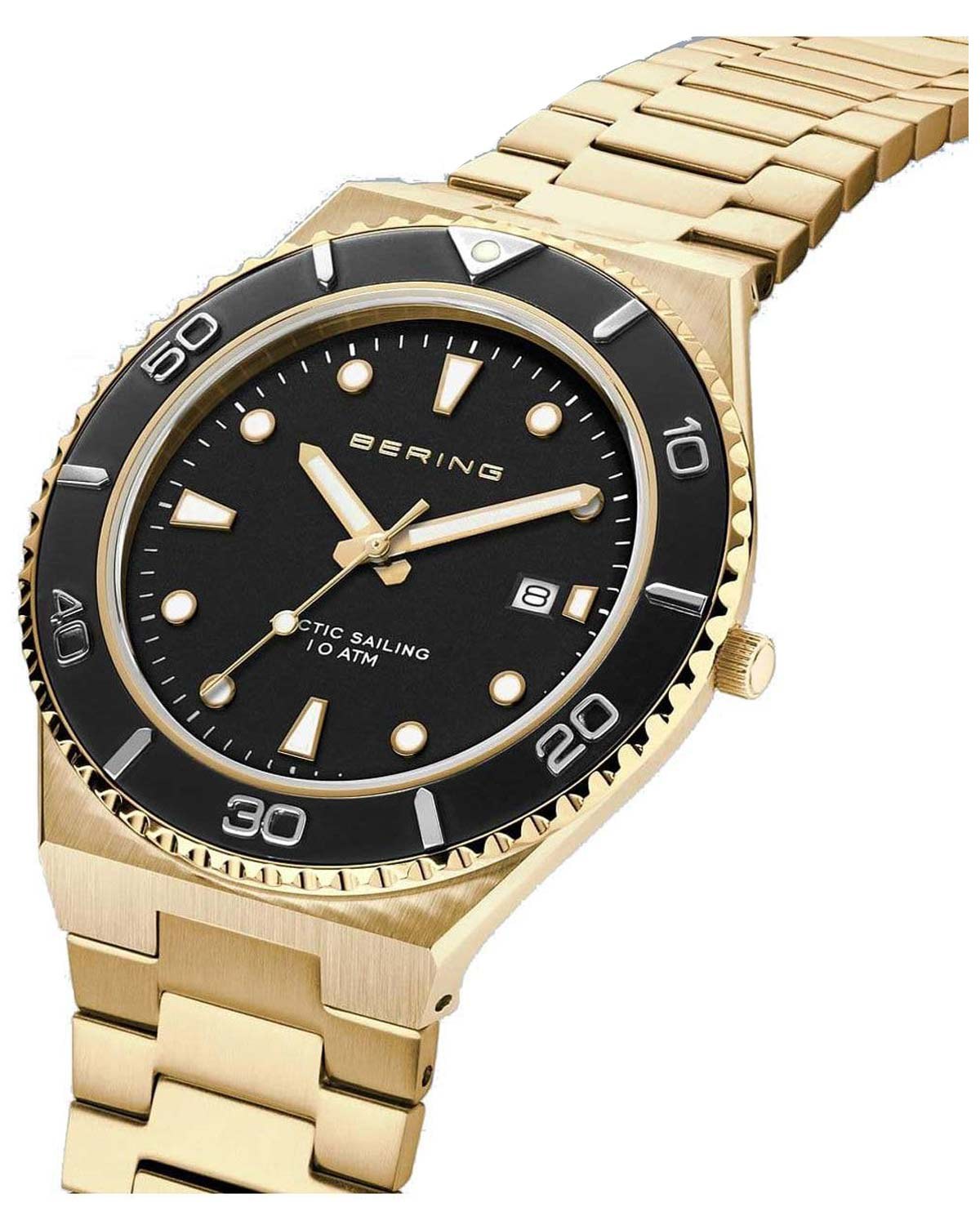 Ανδρικό ρολόι BERING Classic με χρυσό μπρασελέ από ανοξείδωτο ατσάλι