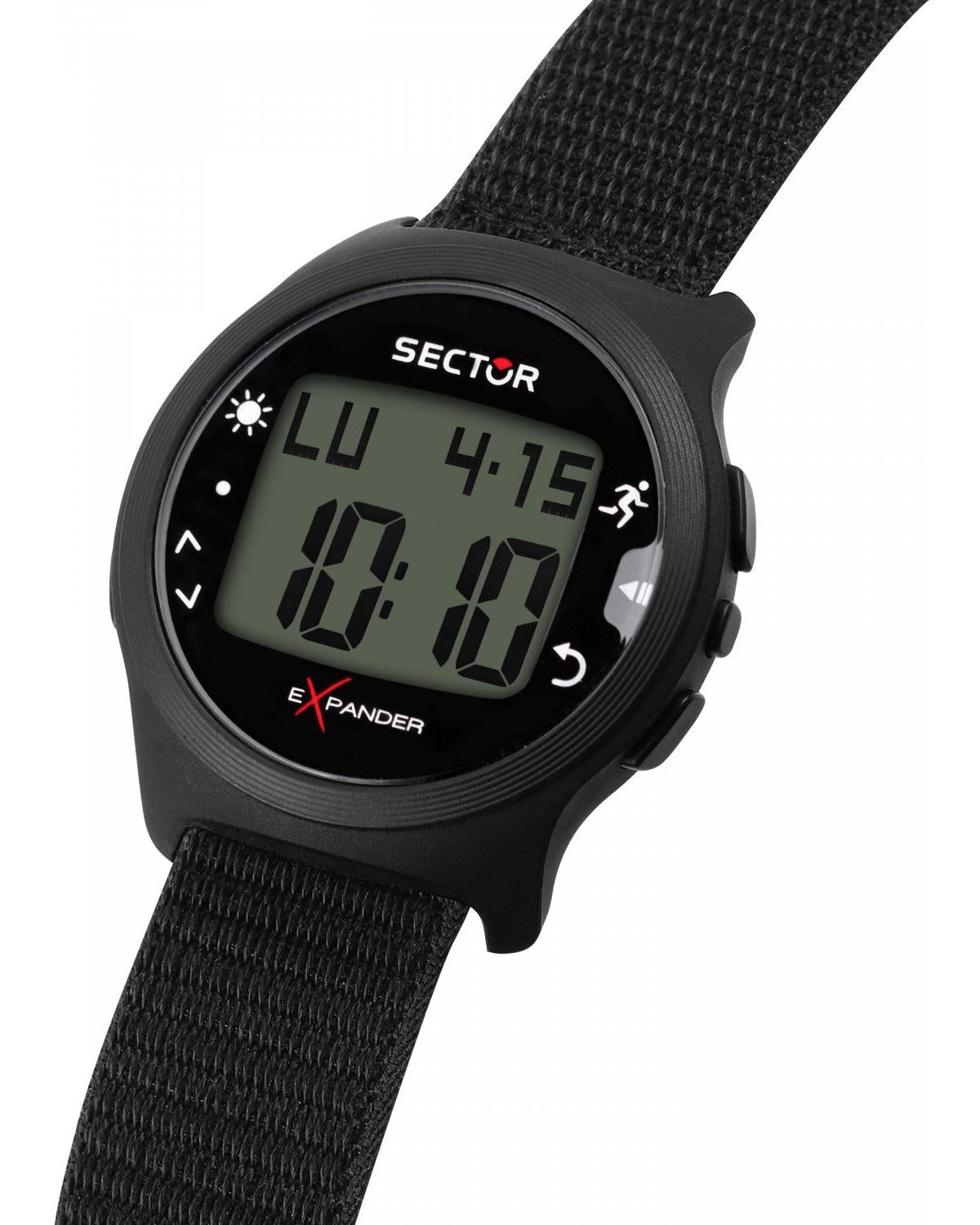 Ρολόι SECTOR EXPANDER-21K Dual Time Chronograph Black Fabric Strap