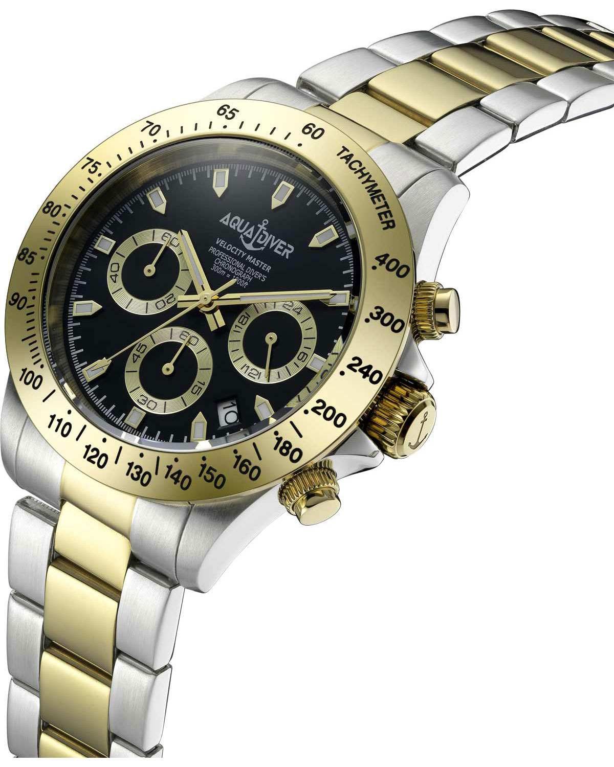 Ρολόι AQUADIVER Velocity Master Chronograph Two Tone Stainless Steel Bracelet