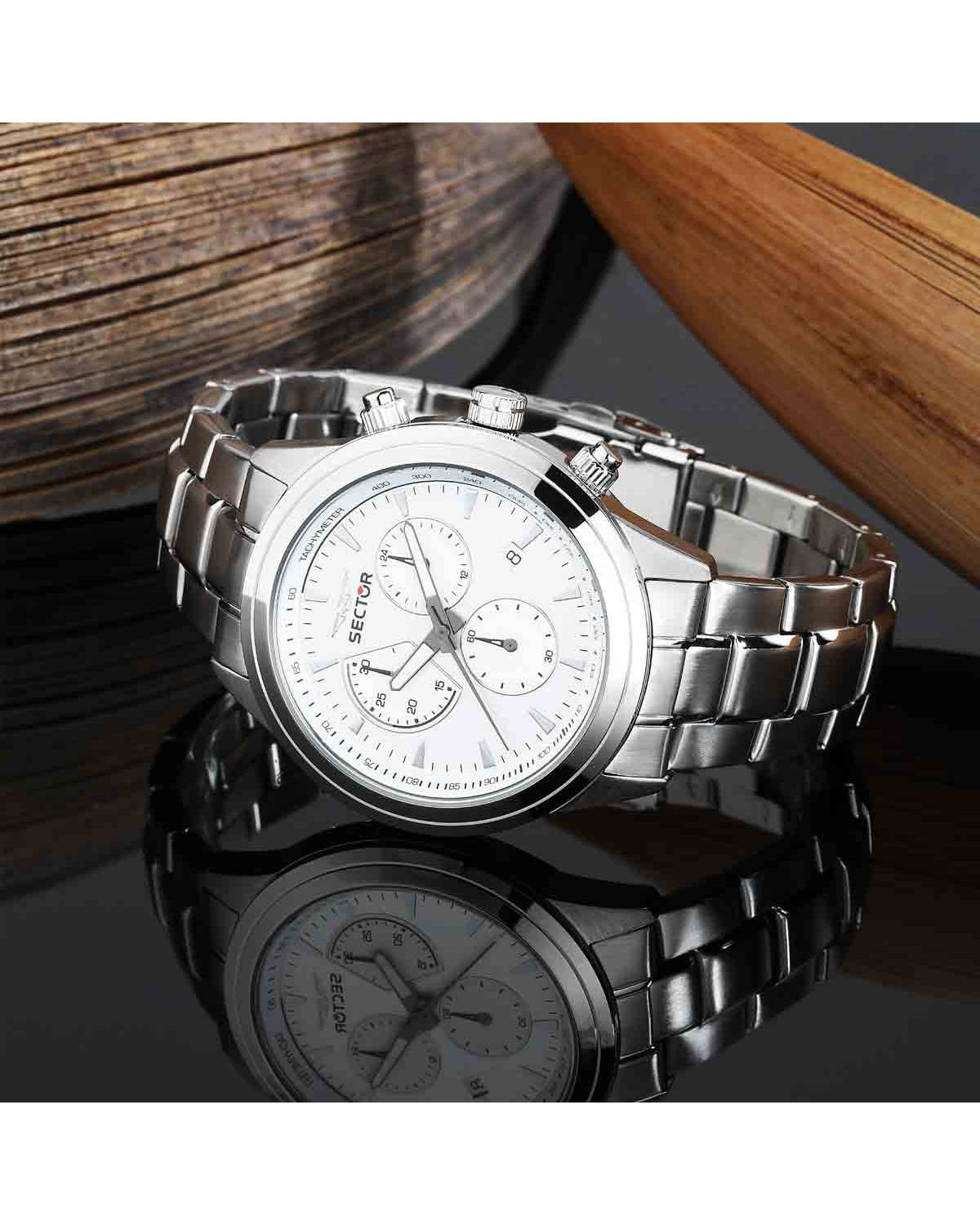 Ρολόι SECTOR 670 Chronograph Silver Stainless Steel Bracelet