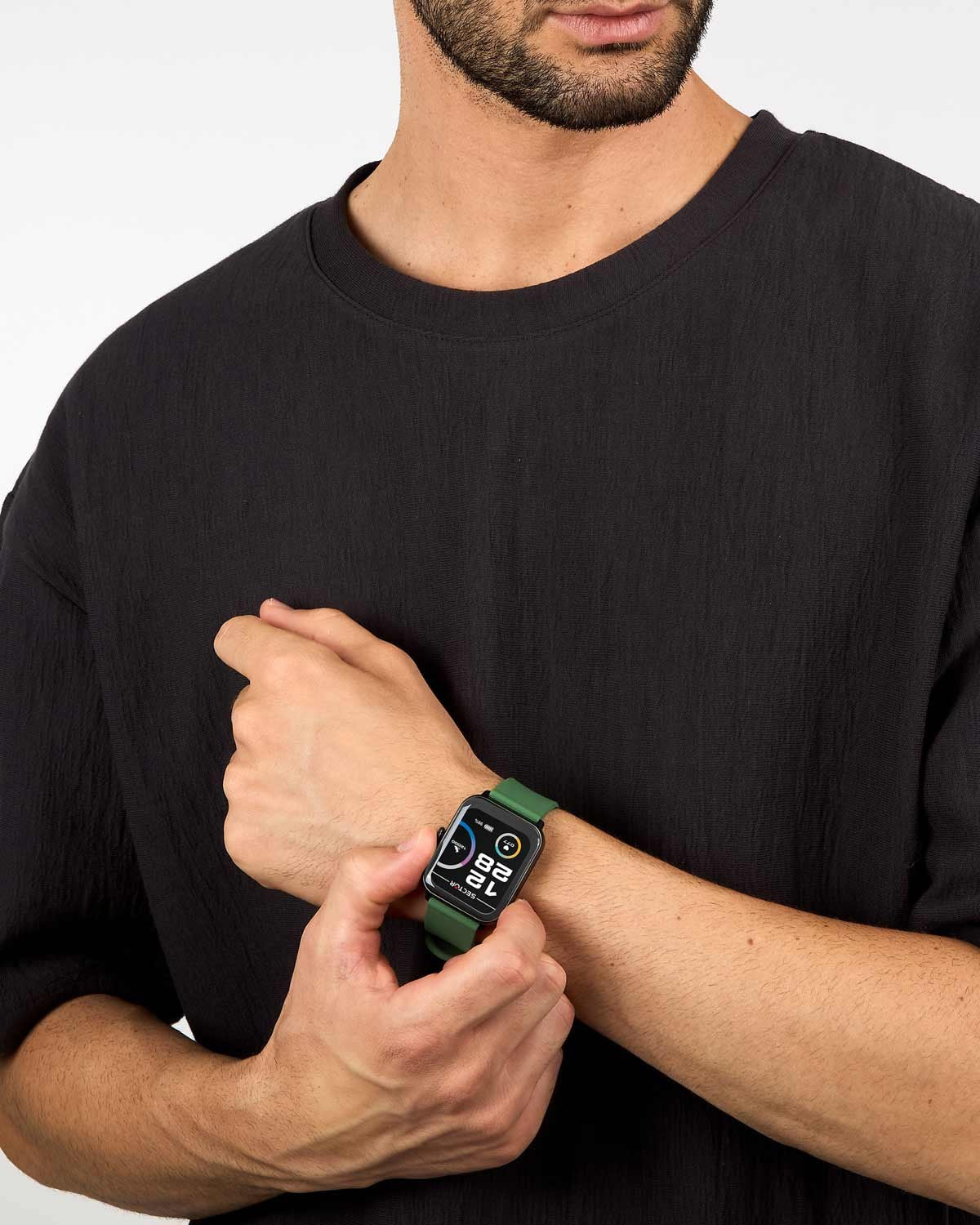 Ρολόι SECTOR S-08 Smartwatch Green Silicone Strap