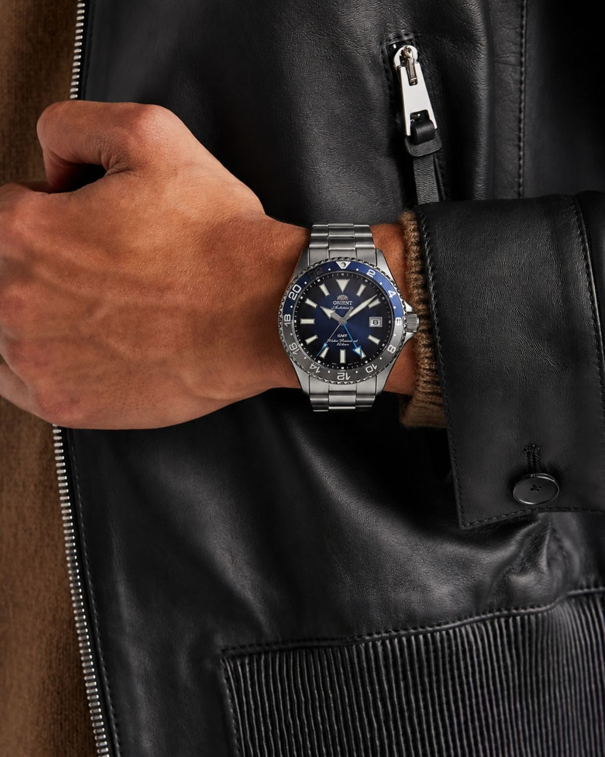 Συλλεκτικό ανδρικό ρολόι ORIENT Mako GMT Limited Edition αυτόματο με διπλή ώρα
