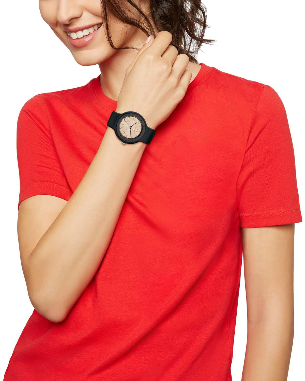 Ρολόι HIP HOP Hero.DOT Rose Night Black Silicone Strap