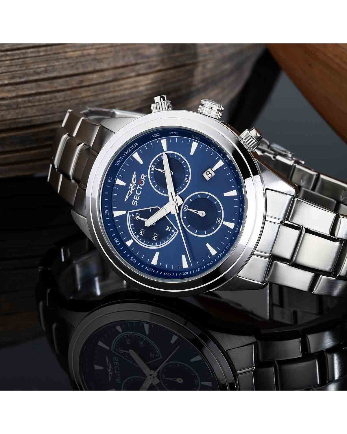 Ρολόι SECTOR 670 Chronograph Silver Stainless Steel Bracelet