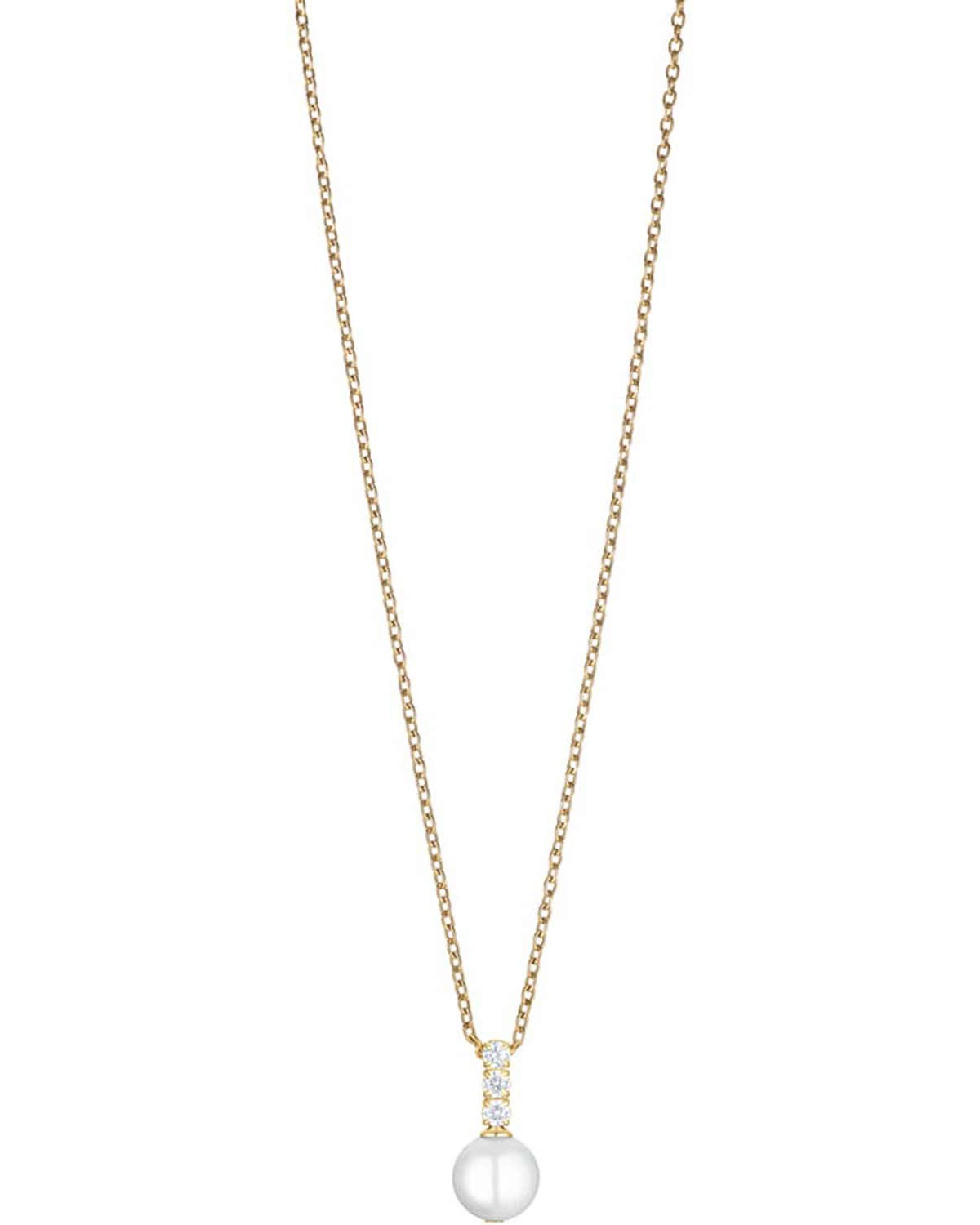 Κολιέ BERING Arctic Pearls Gold από ανοξείδωτο ατσάλι