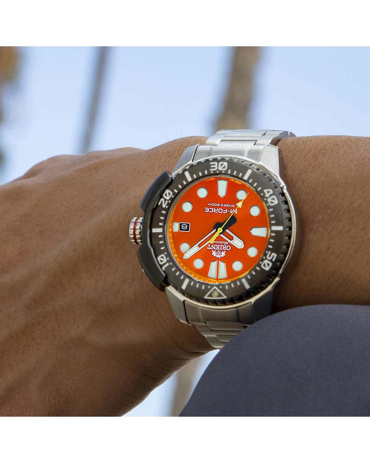 Ρολόι ORIENT Sports 2022 M-Force Automatic Silver Stainless Steel Bracelet