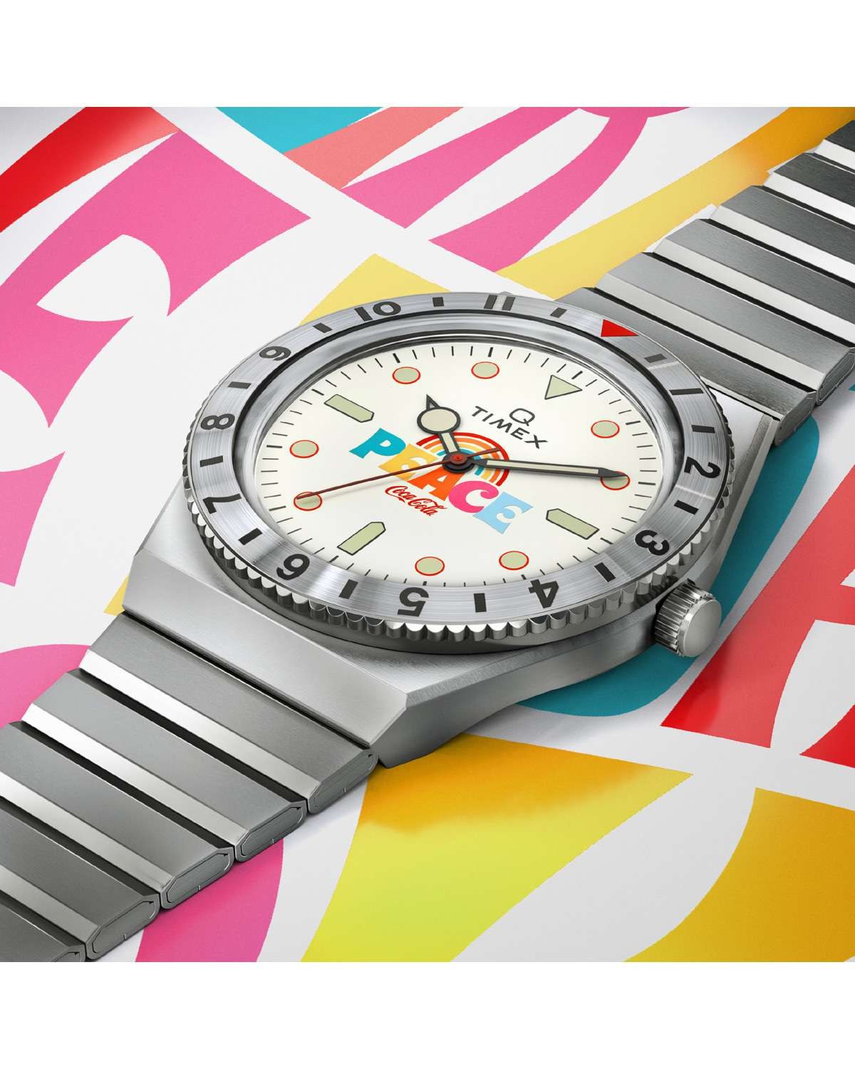 Ρολόι TIMEX Special Projects Coca Cola Silver Stainless Steel Bracelet
