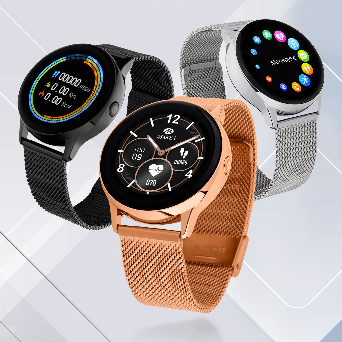 Smart Watch Marea B58008-3 Ασημί